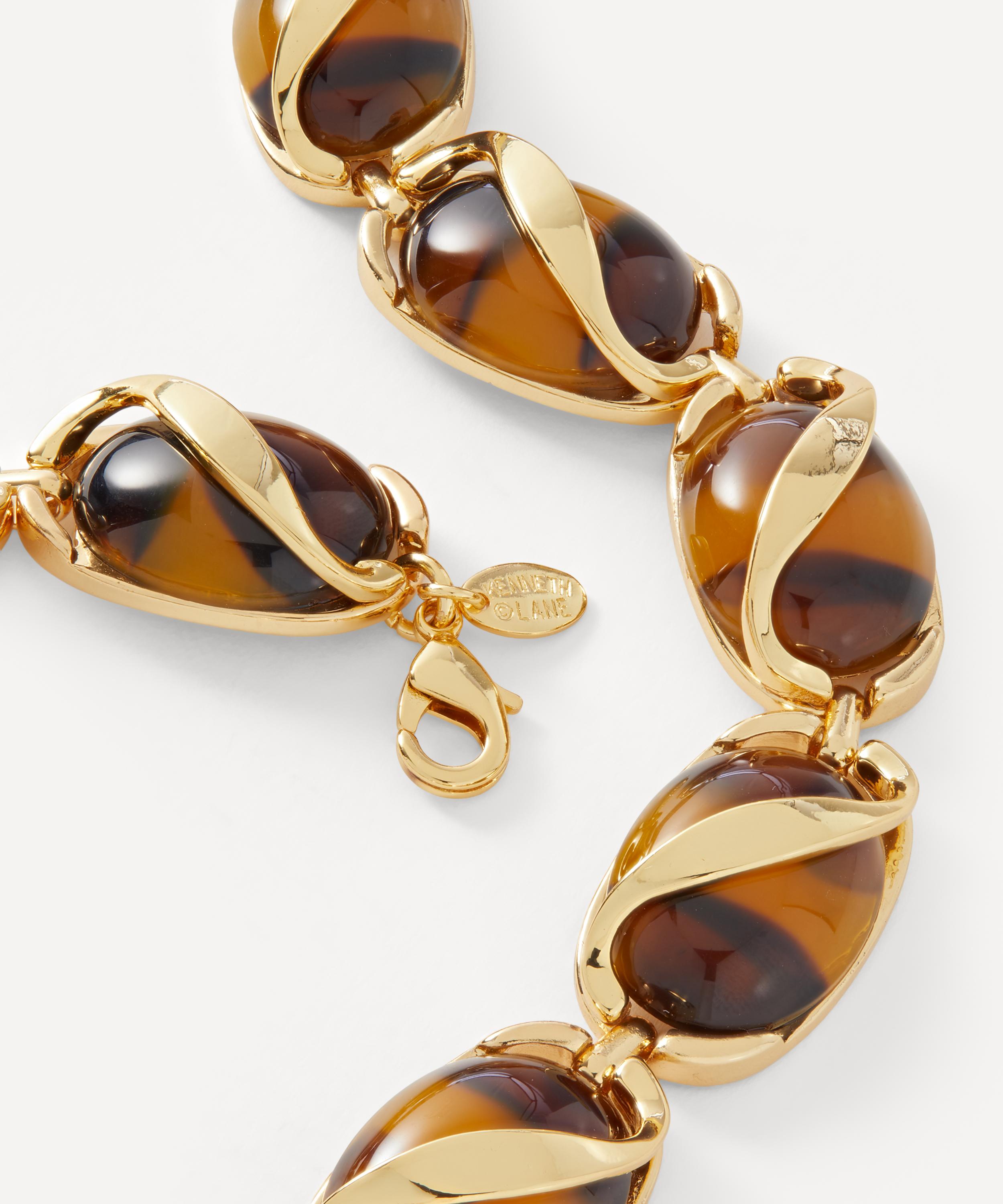 Kenneth Jay Lane - Gold-Plated Tortoise Lobster Claw Necklace image number 1