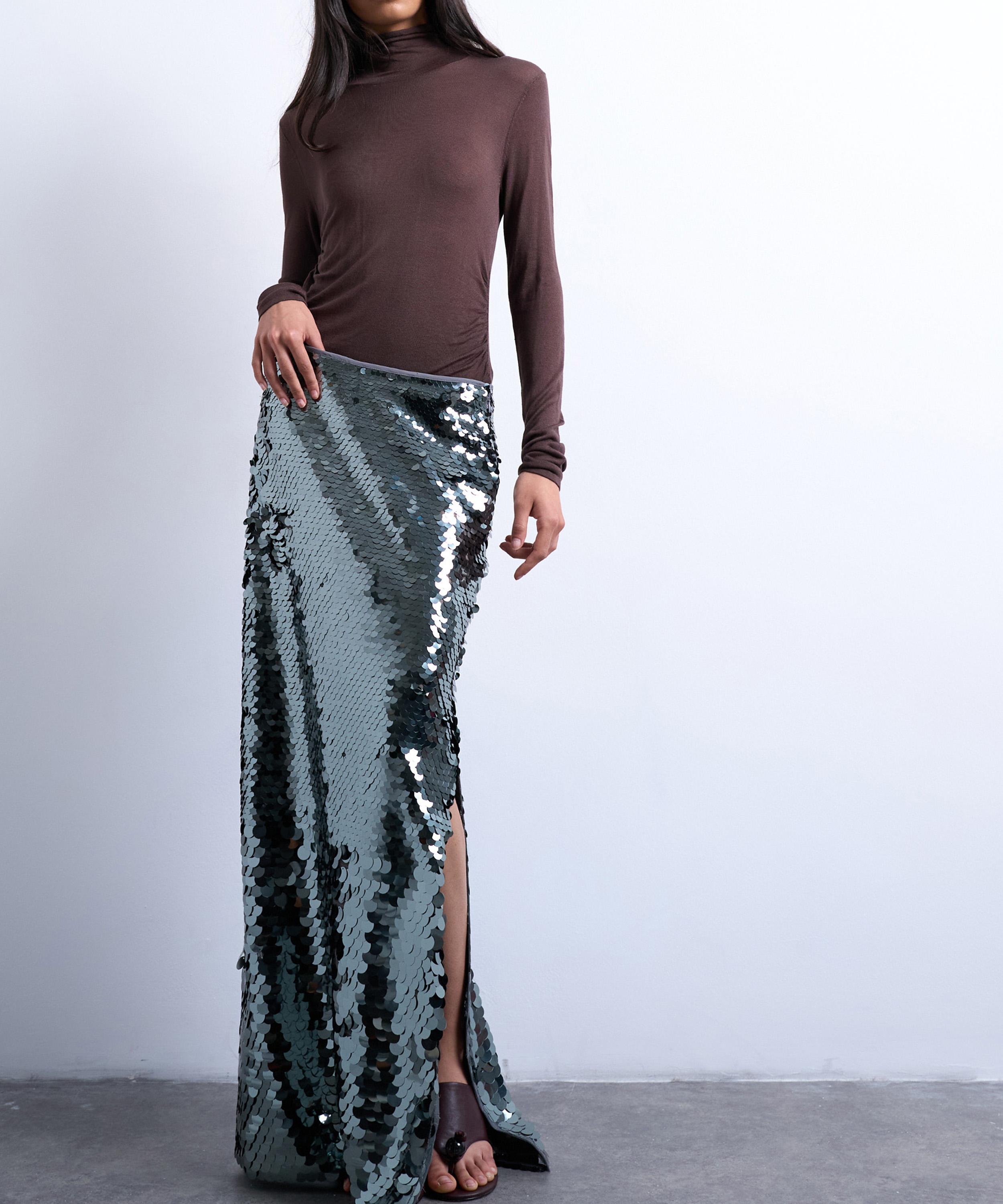 TOPSHOP - Sequin Column Midi Skirt