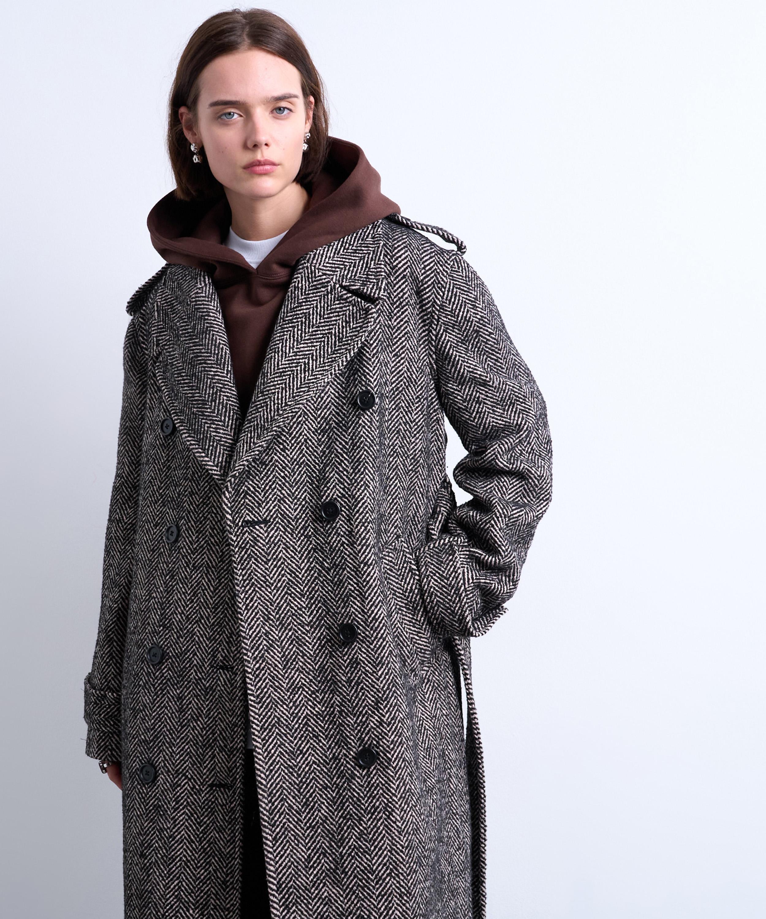 TOPSHOP - Twill Super Longline Wool Coat image number 0