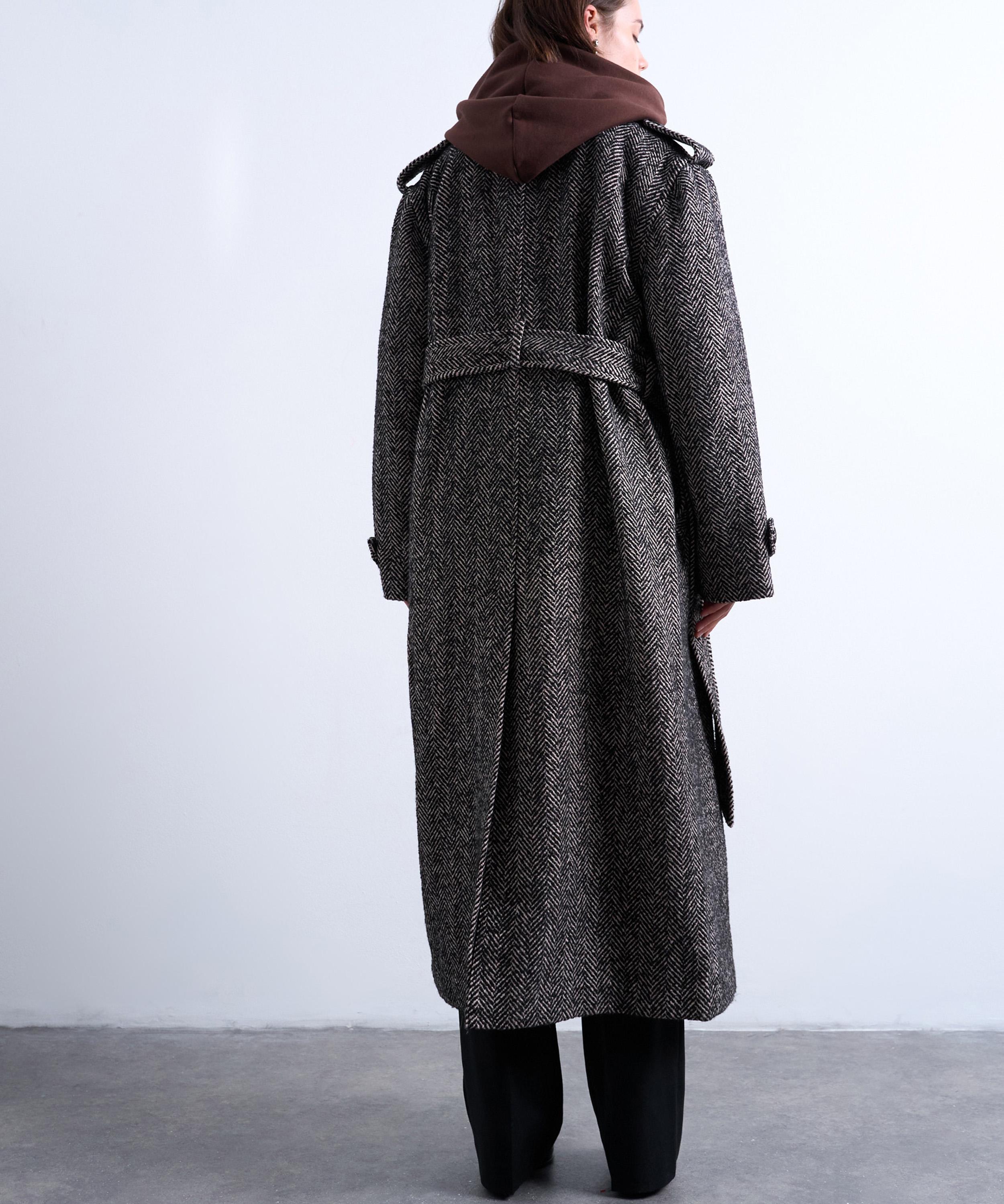 TOPSHOP - Twill Super Longline Wool Coat image number 3