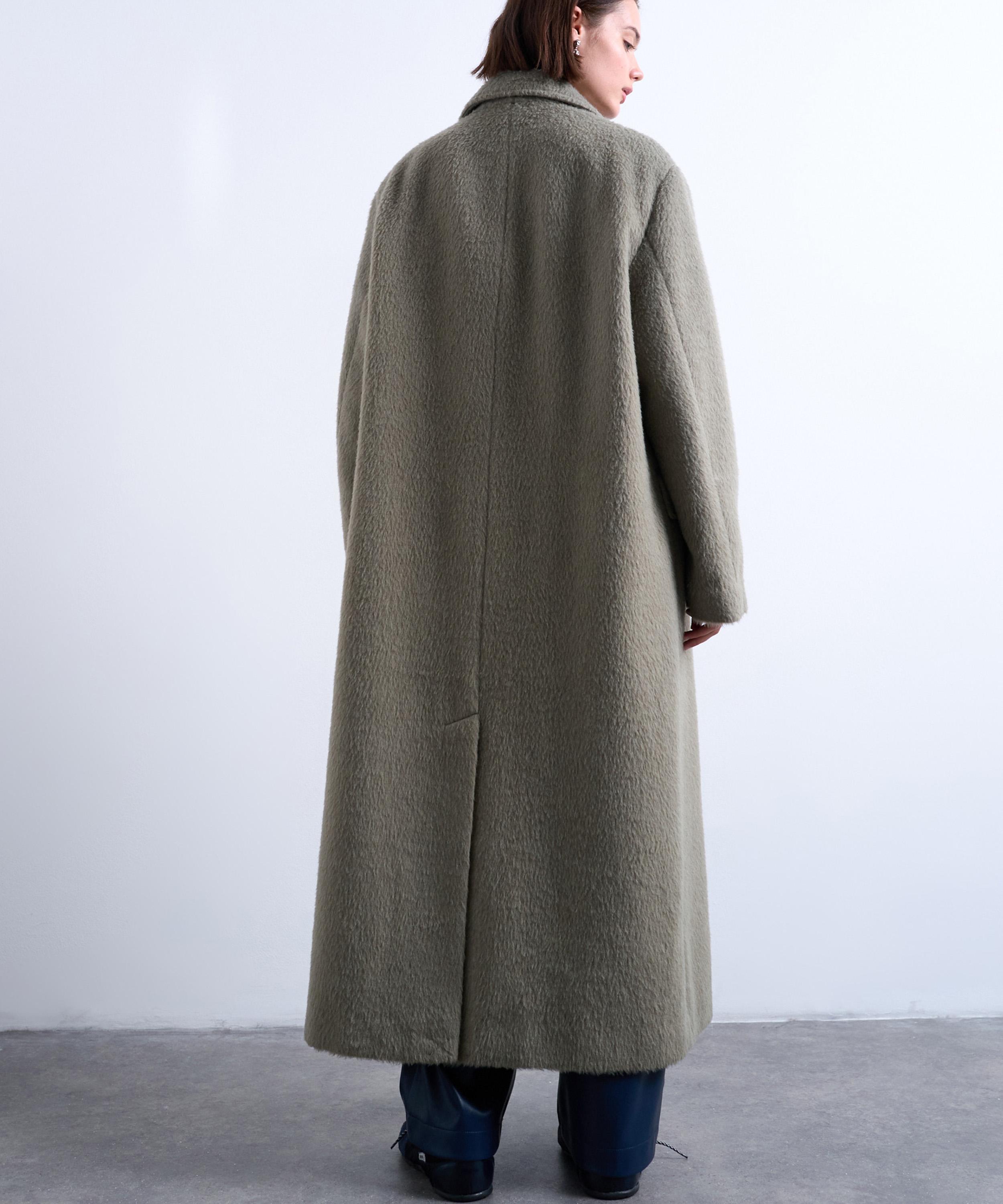 TOPSHOP - Three Button Wool Blend Brushed Coat image number 3