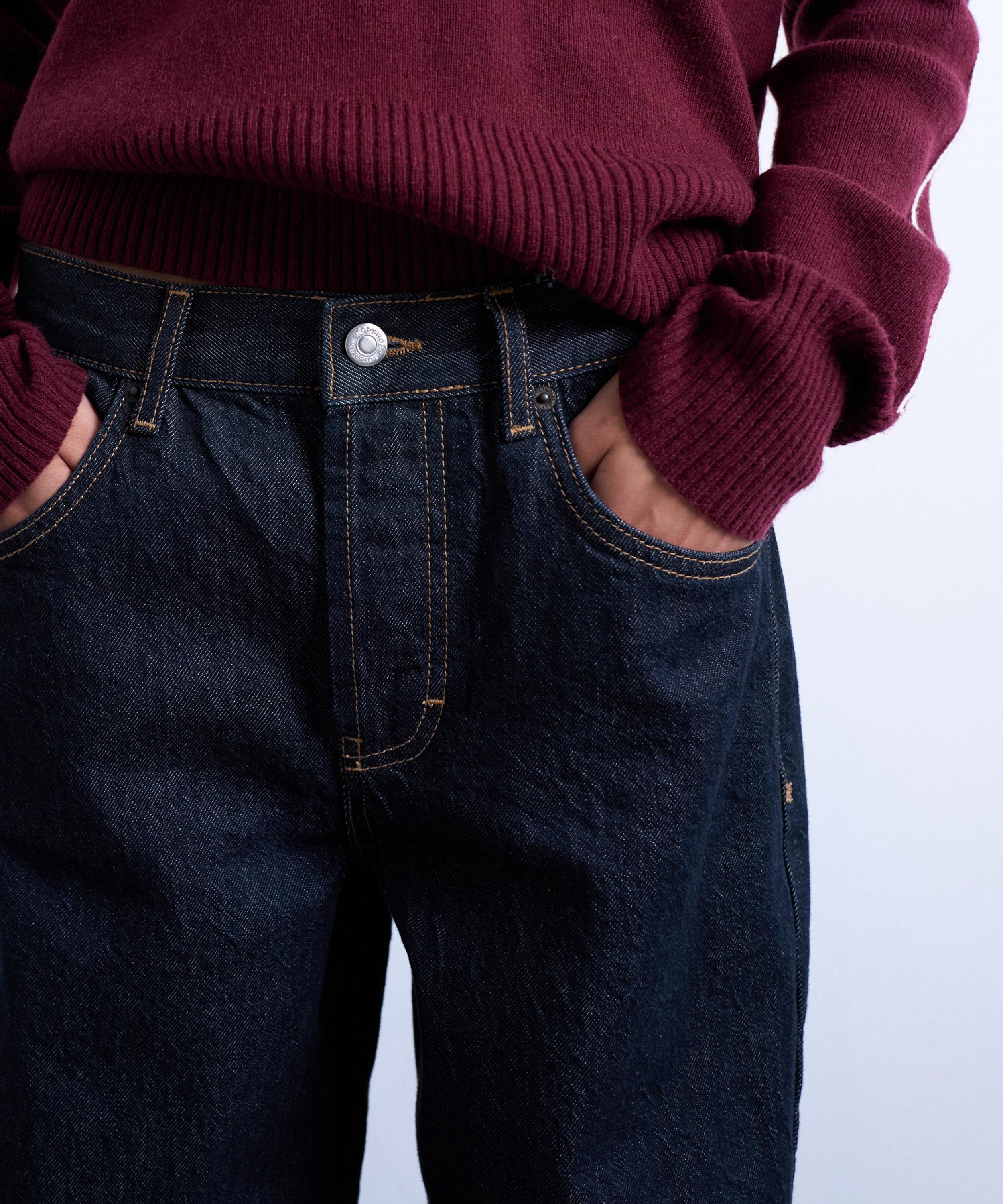 TOPSHOP - Raw Indigo Lowrie Low Rise Baggy Jeans image number 2