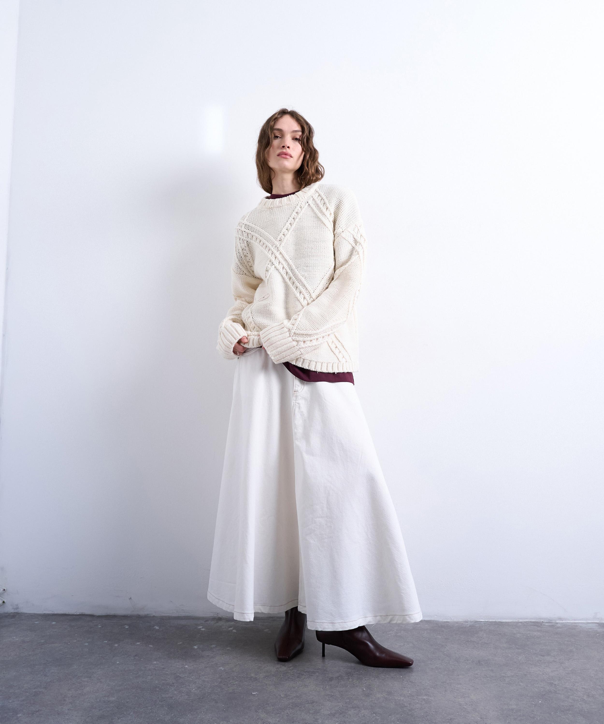 TOPSHOP - Knitted Argyle Jumper image number 1