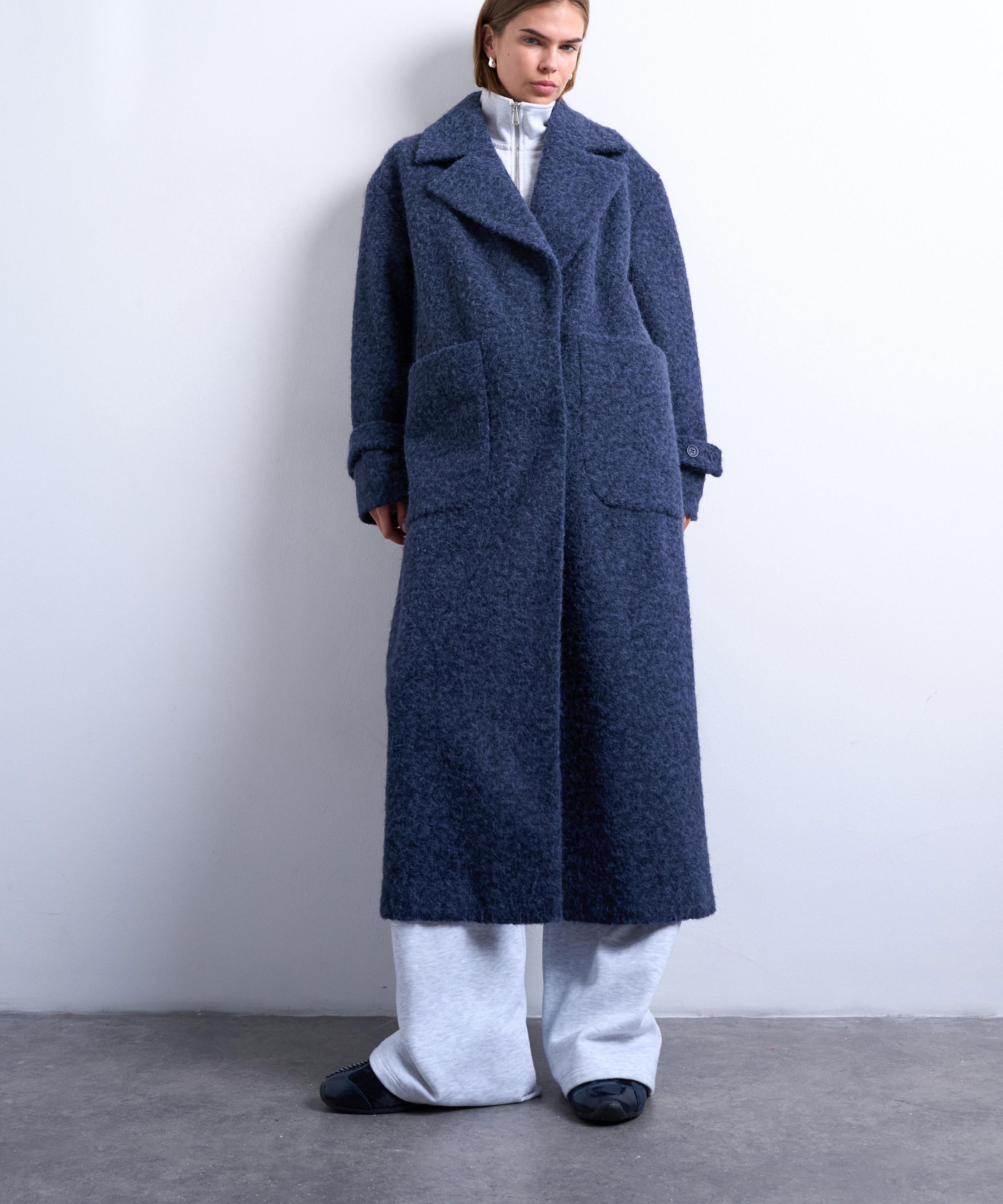 TOPSHOP - Unlined Soft Brushed Chuck On Longline Coat