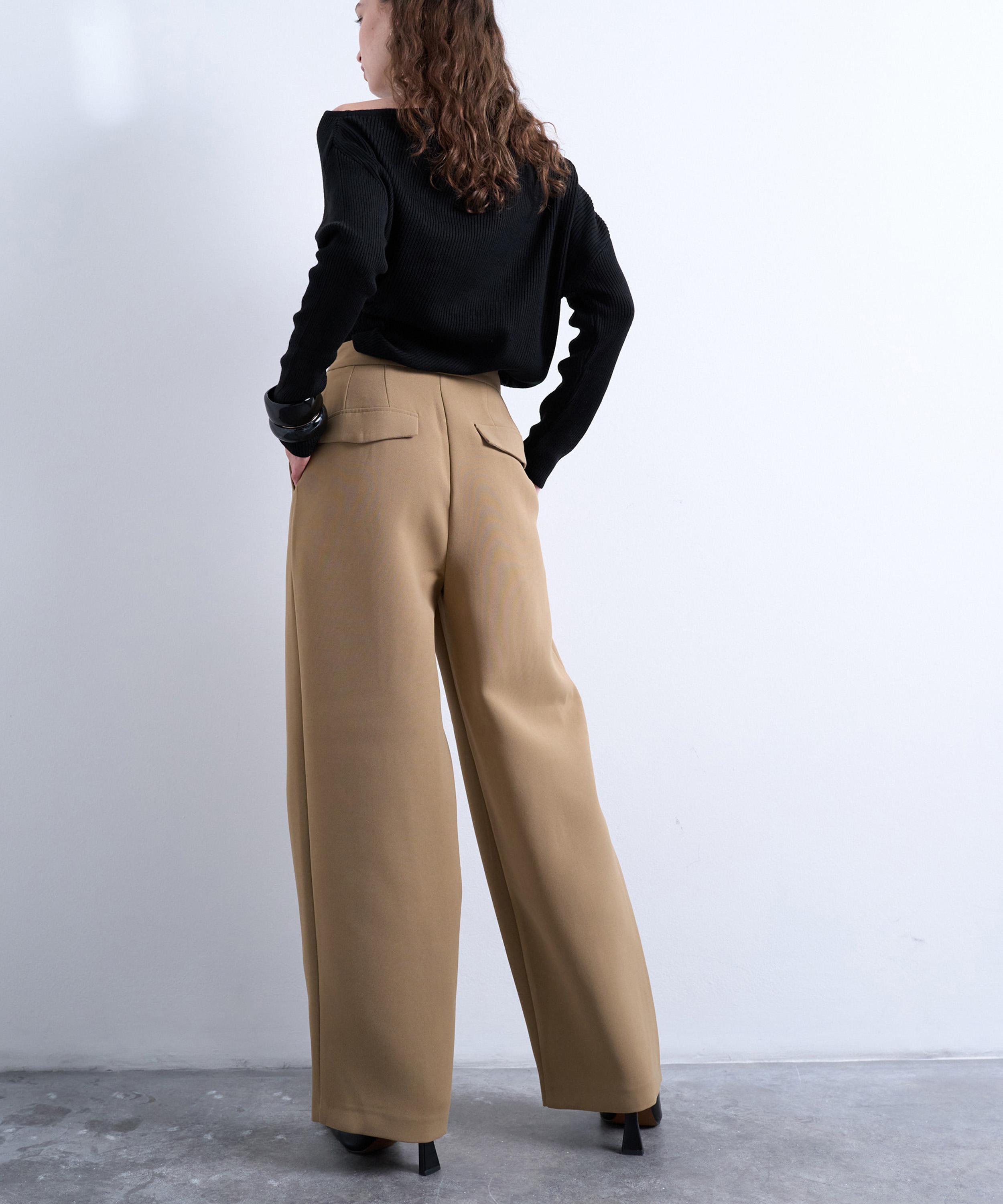 TOPSHOP - Slouchy Clean Waist Band Tailored Trousers image number 4