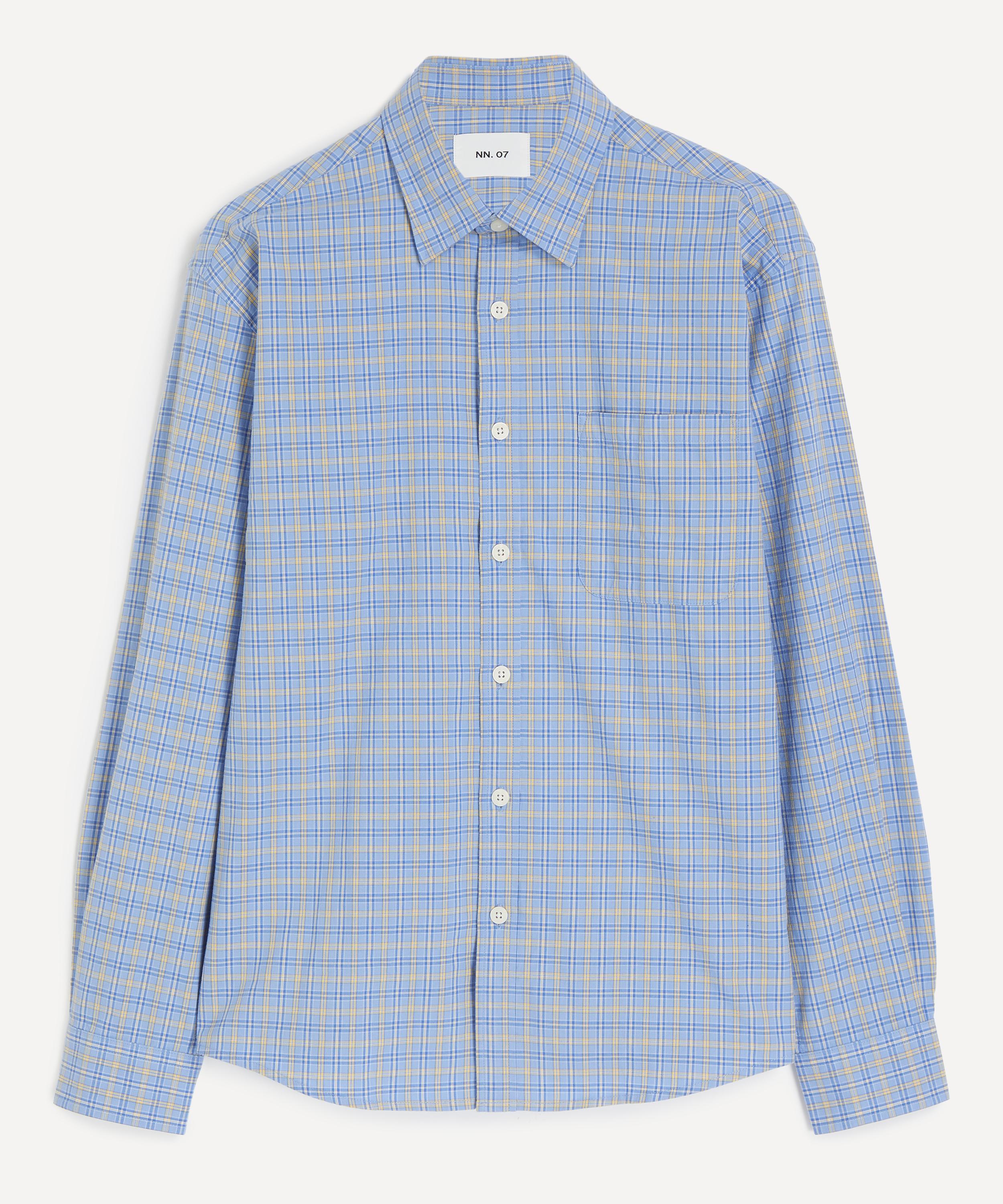 NN07 - Deon Blue Check Shirt