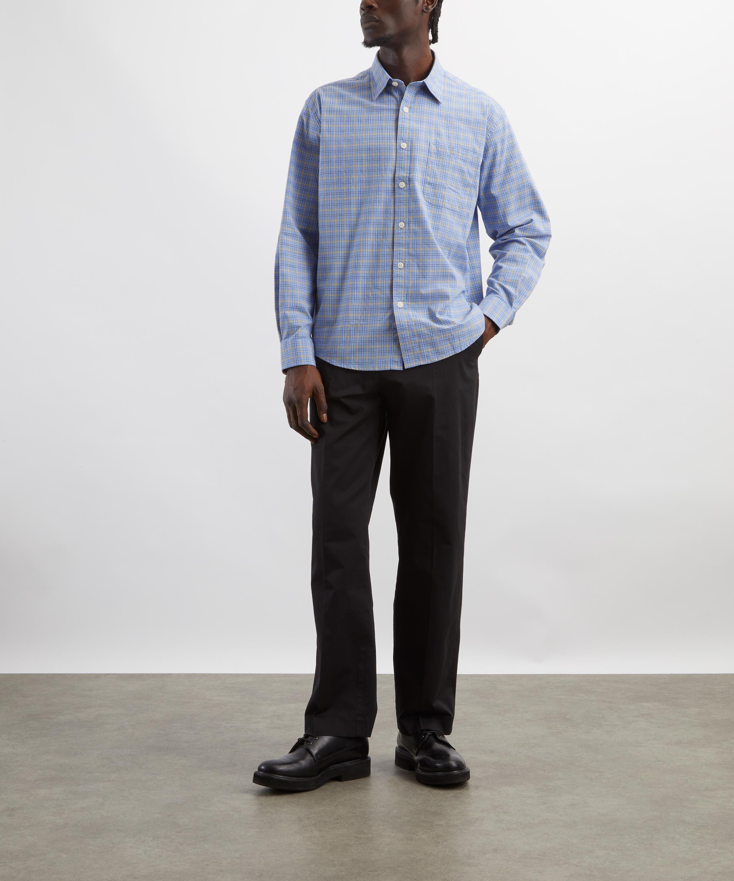 NN07 - Deon Blue Check Shirt image number 1