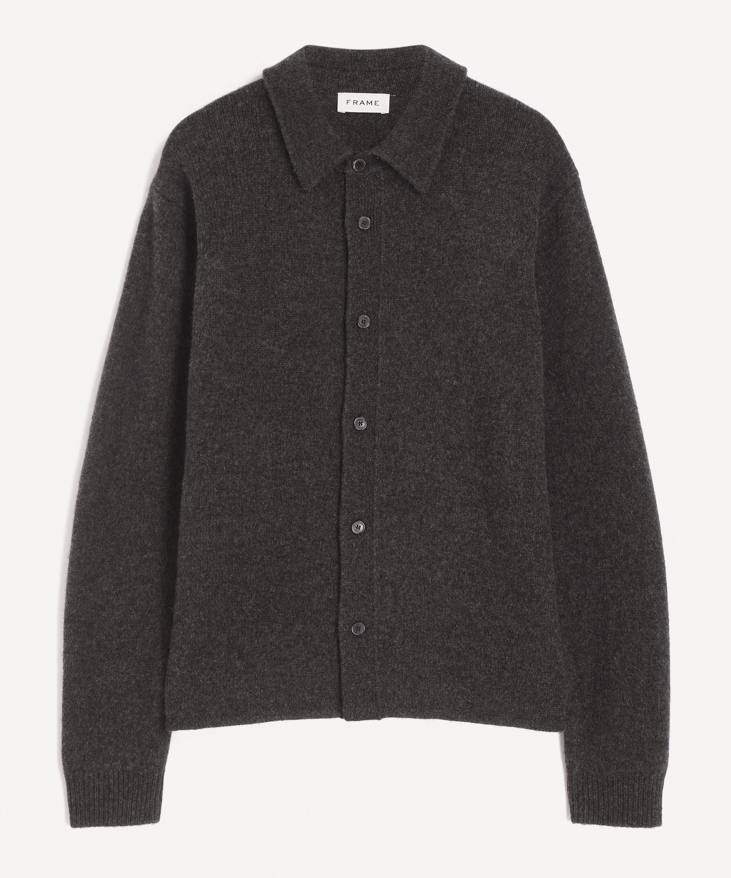 Frame - Long-Sleeve Wool-Blend Knitted Shirt