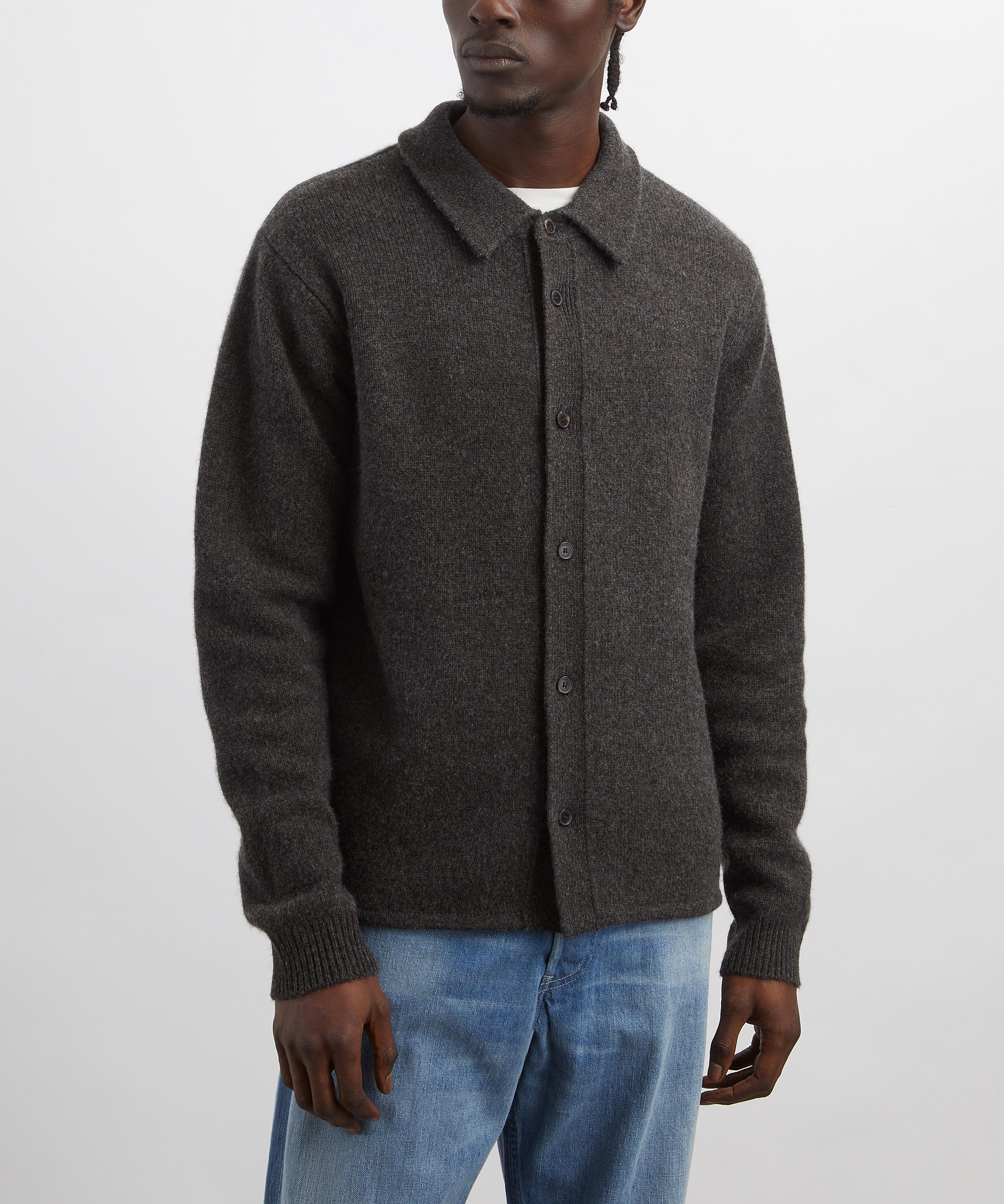 Frame - Long-Sleeve Wool-Blend Knitted Shirt image number 2
