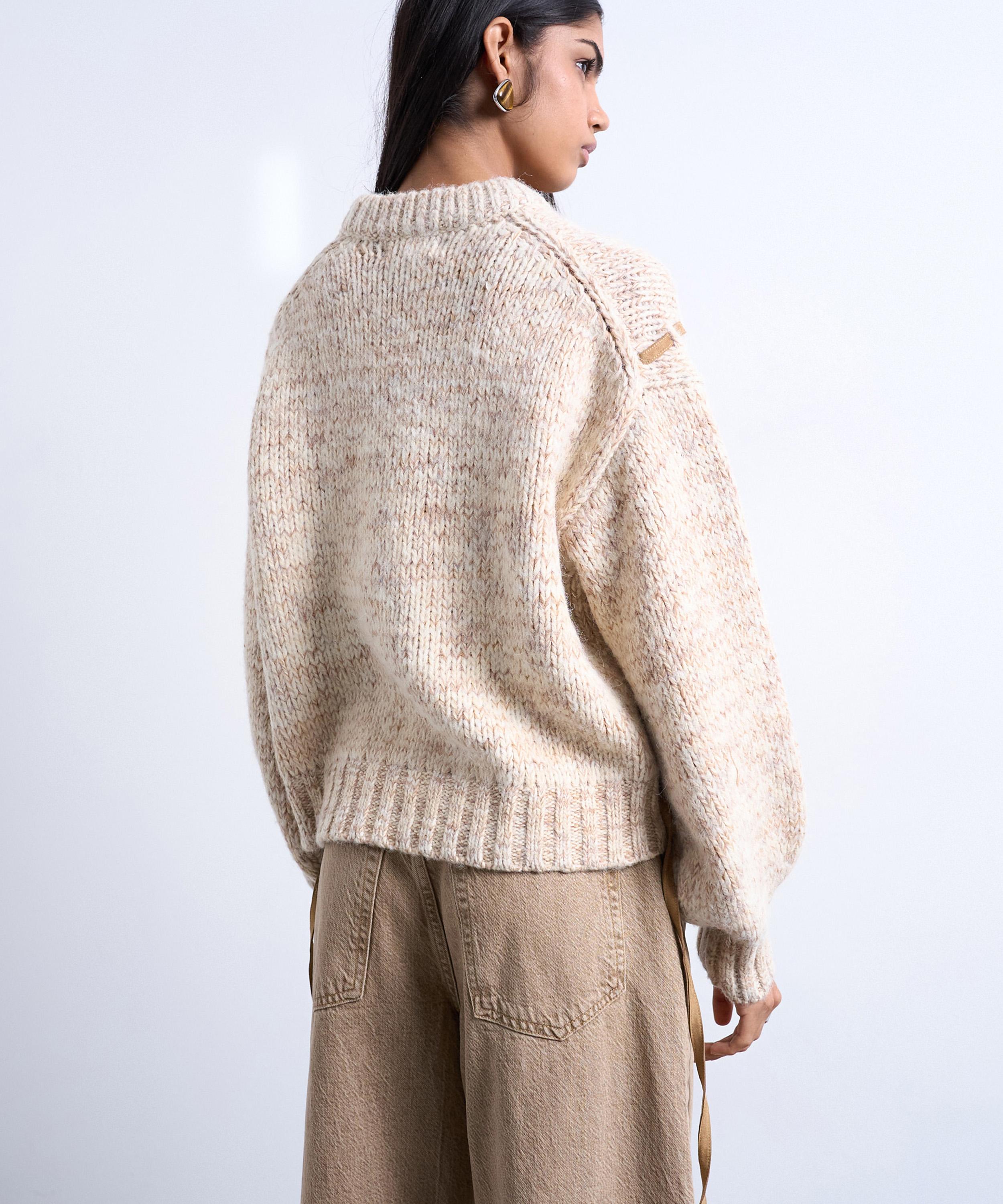 TOPSHOP - Knitted Argyle Jumper with Strap Detailing image number 3