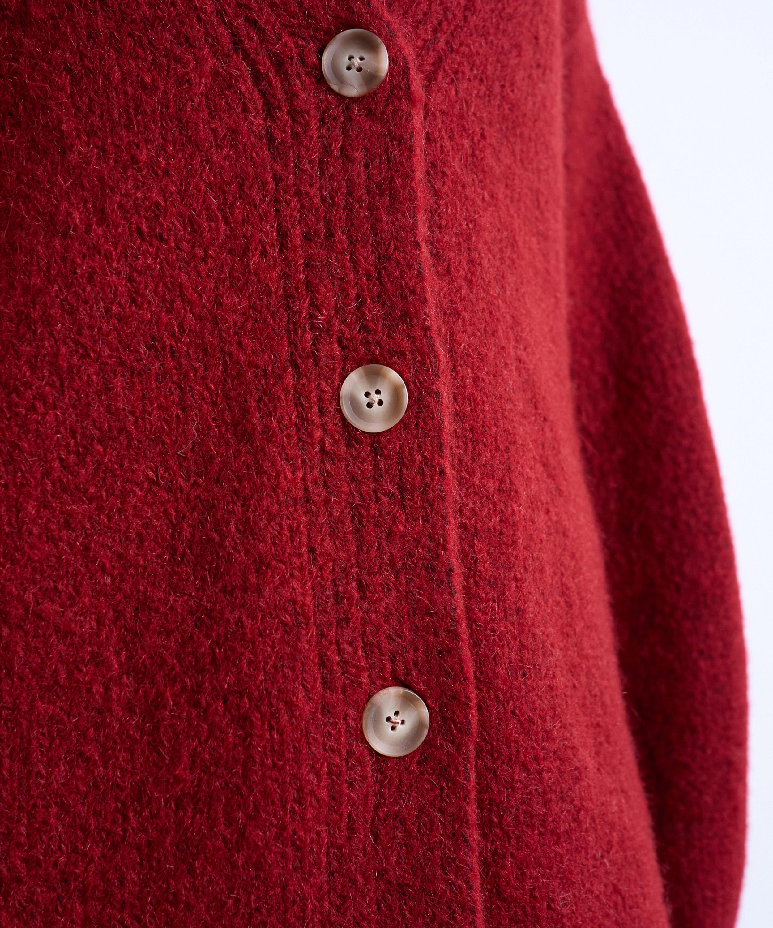 TOPSHOP - Red Knitted Oversized Boyfriend Longline Easy Cardigan image number 2