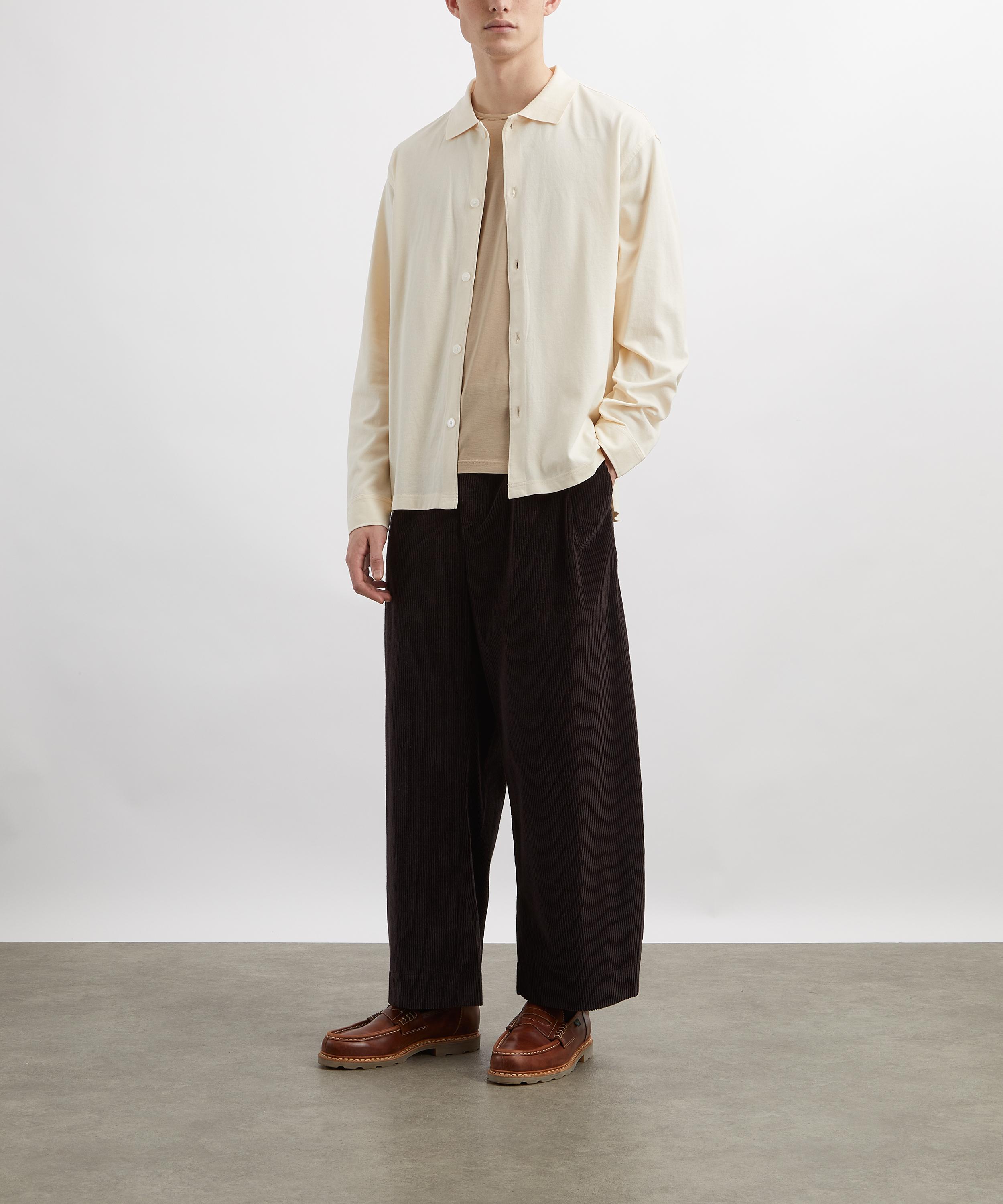 Frame - Cream Button-Down Piqué Shirt image number 1