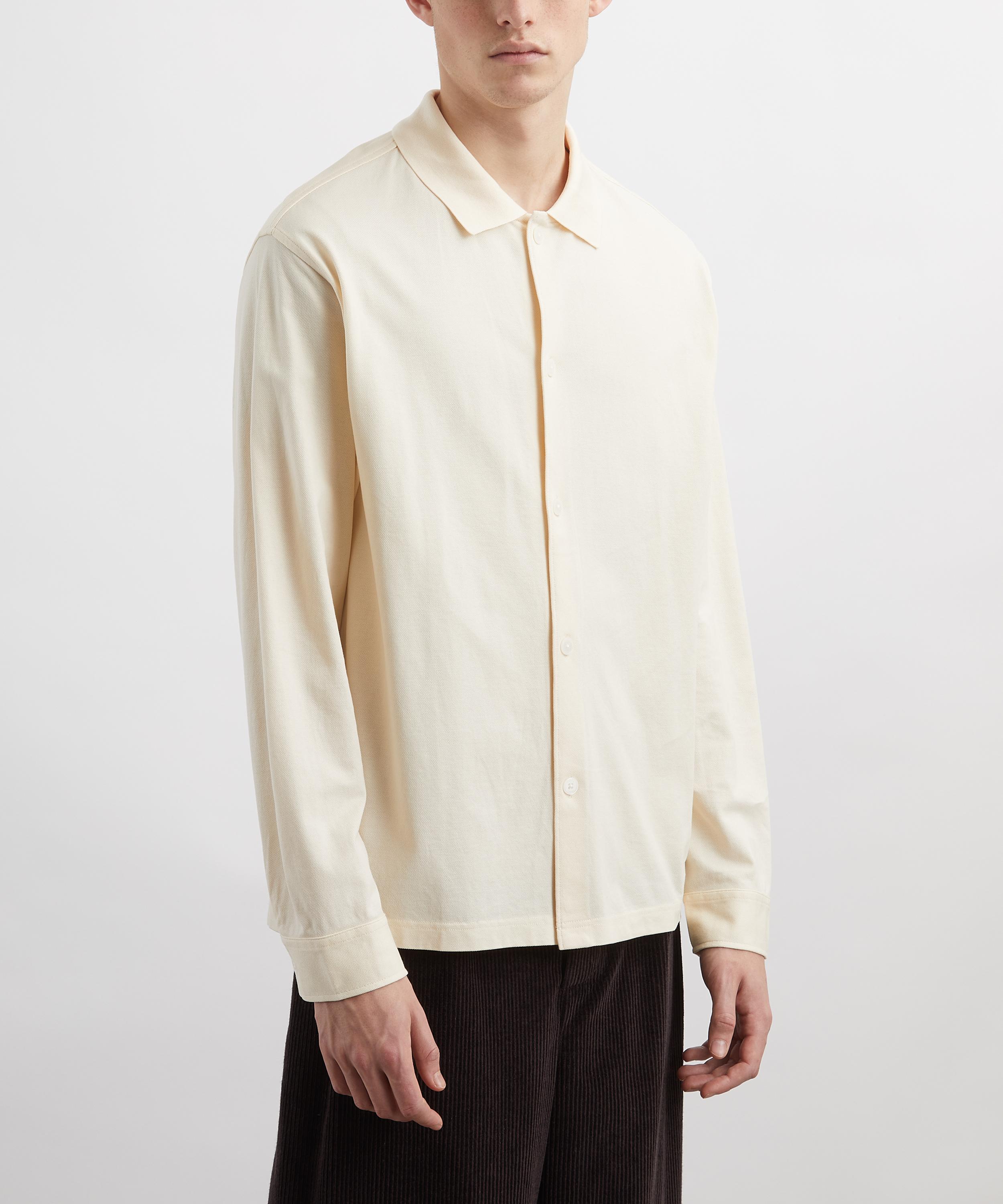 Frame - Cream Button-Down Piqué Shirt image number 2