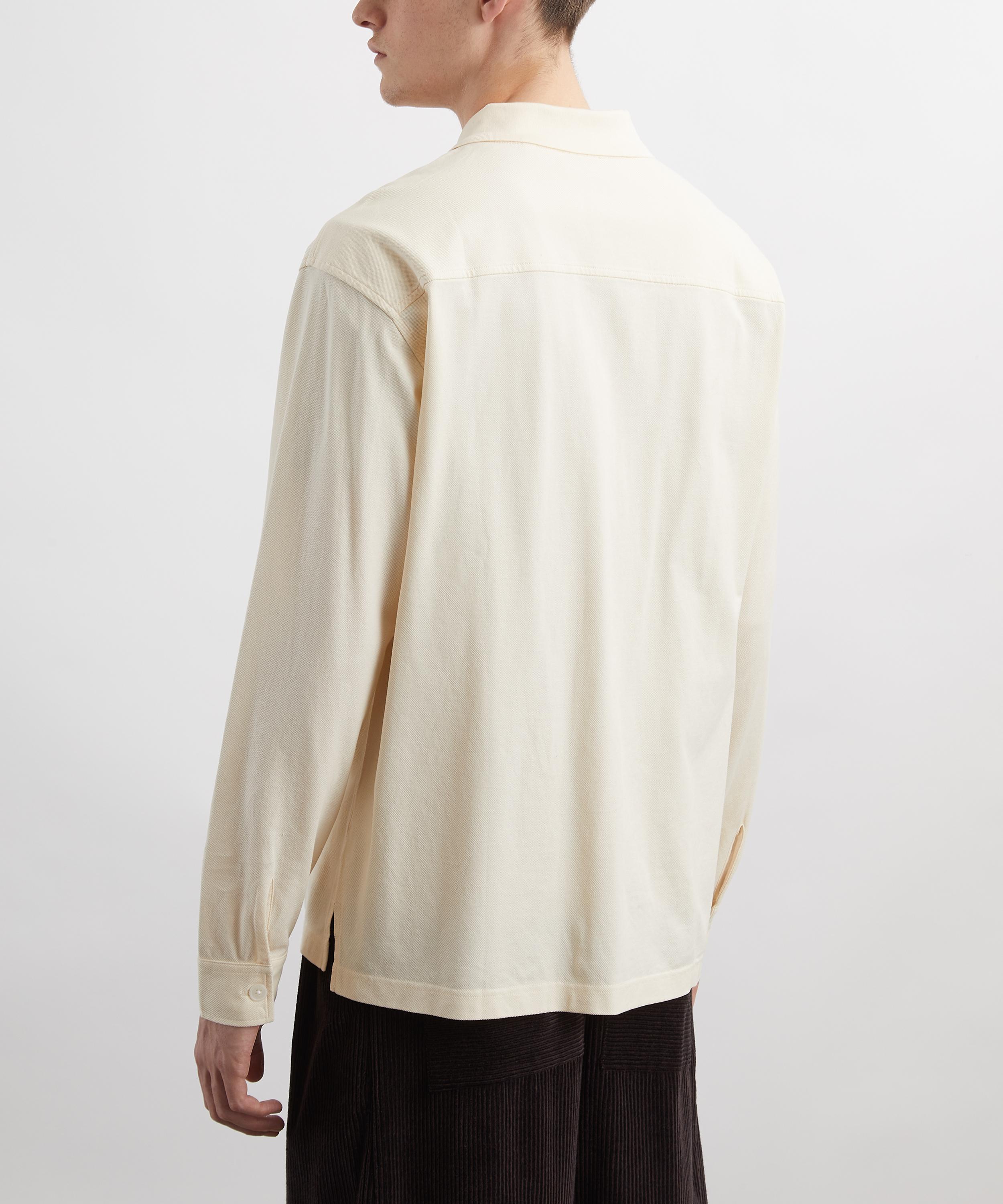 Frame - Cream Button-Down Piqué Shirt image number 3