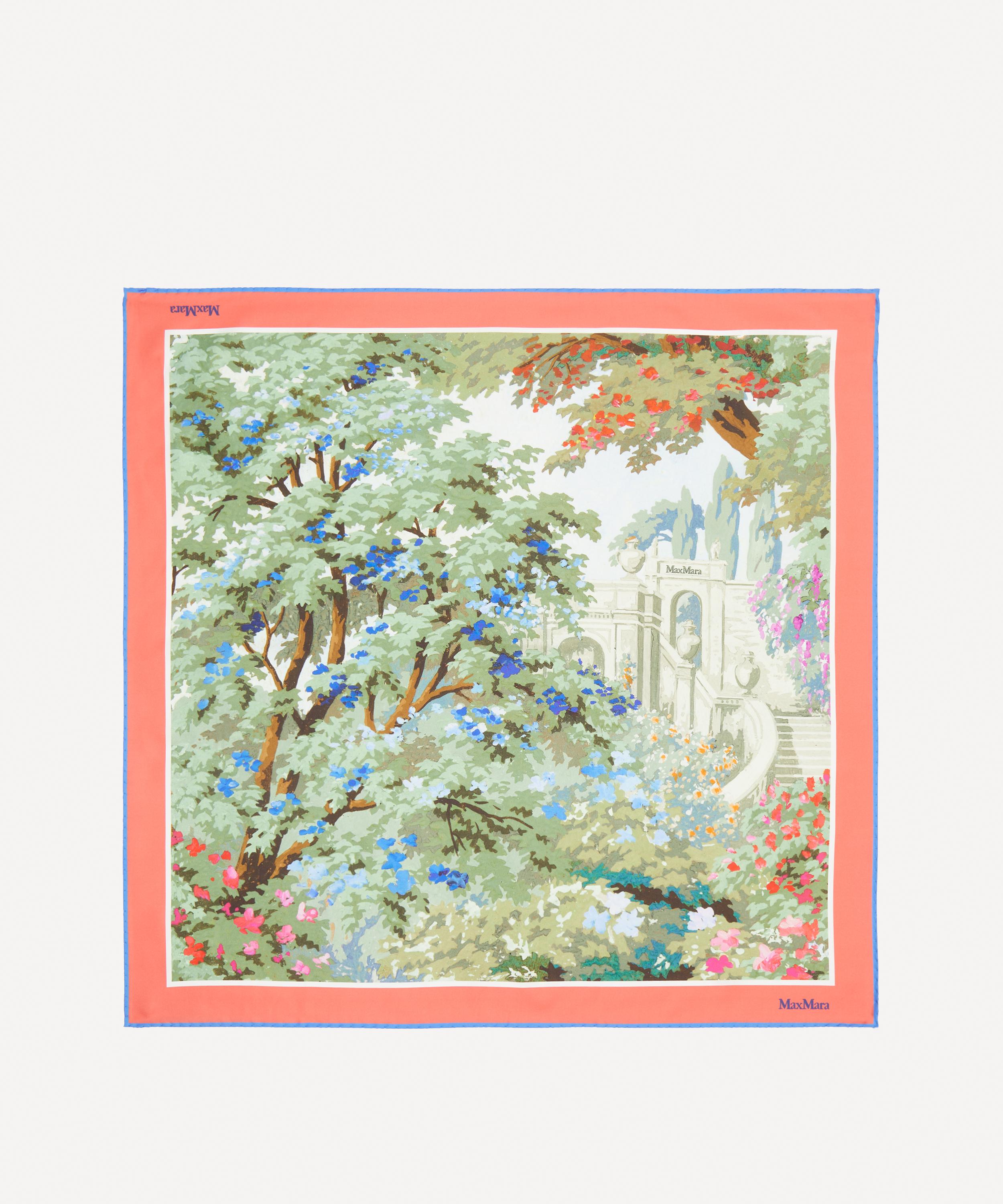 Max Mara - Floral Printed Silk Scarf