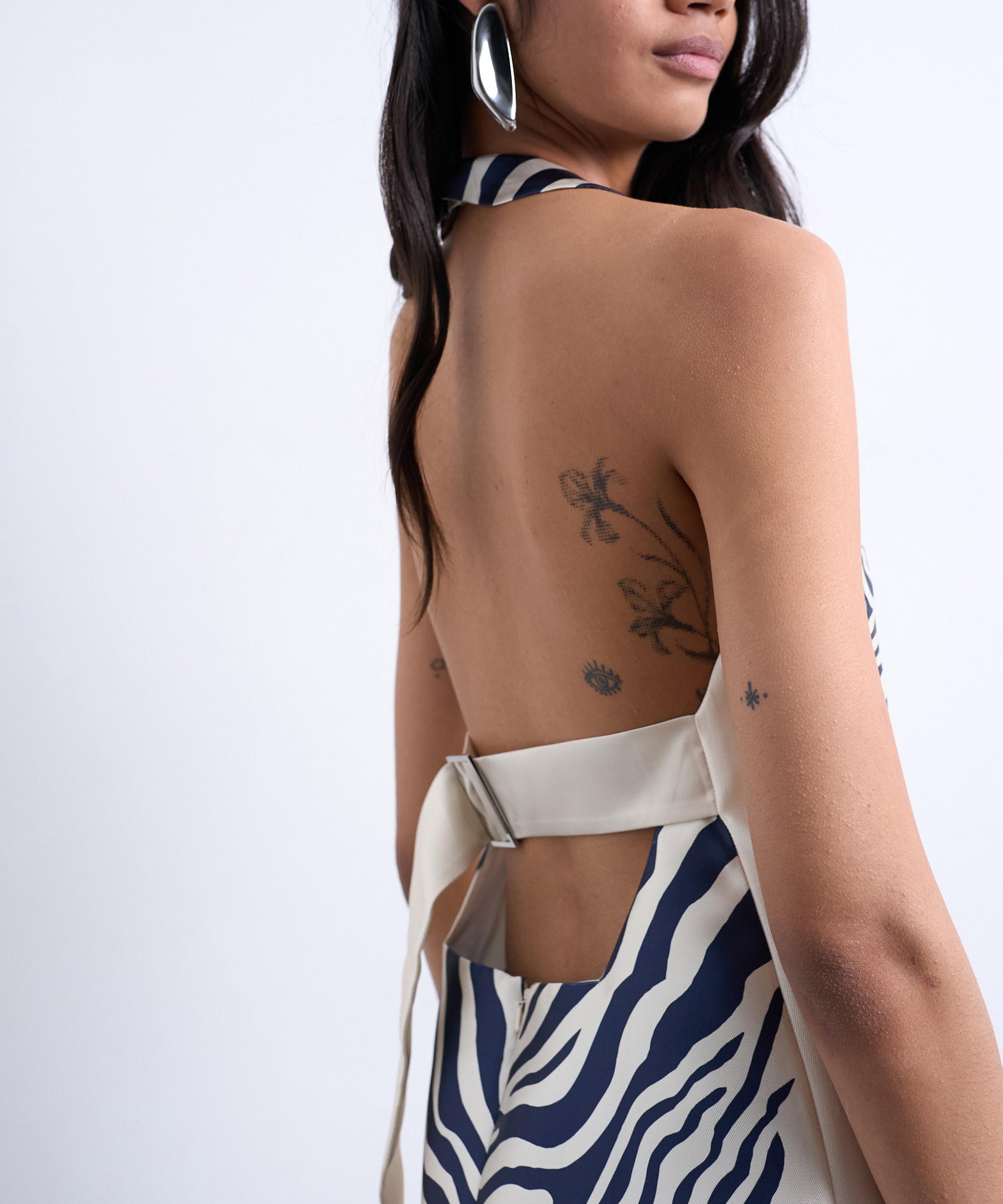 TOPSHOP - Halterneck Structured Mini Dress image number 2