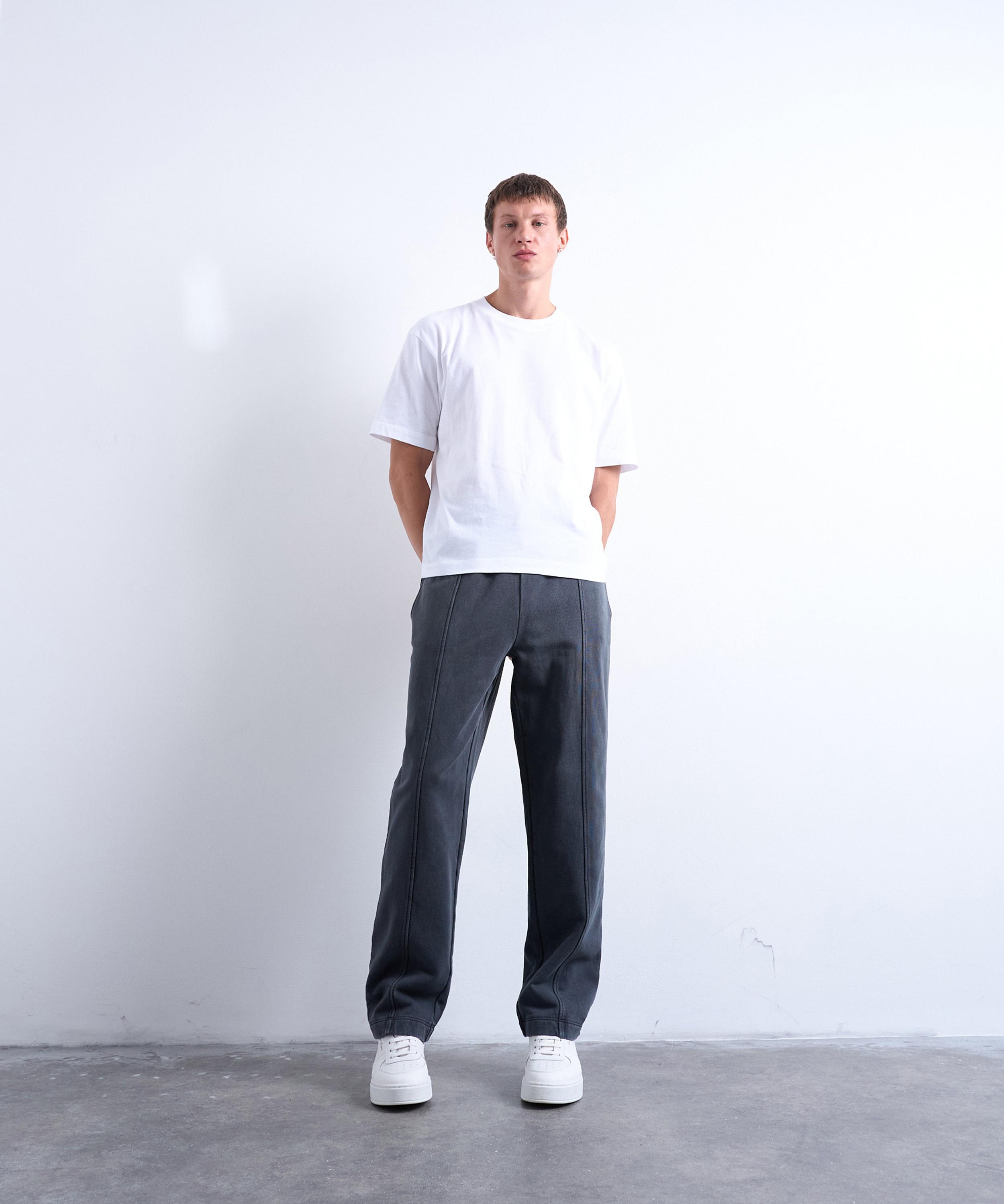 TOPMAN - Washed Black Straight Leg Joggers image number 1