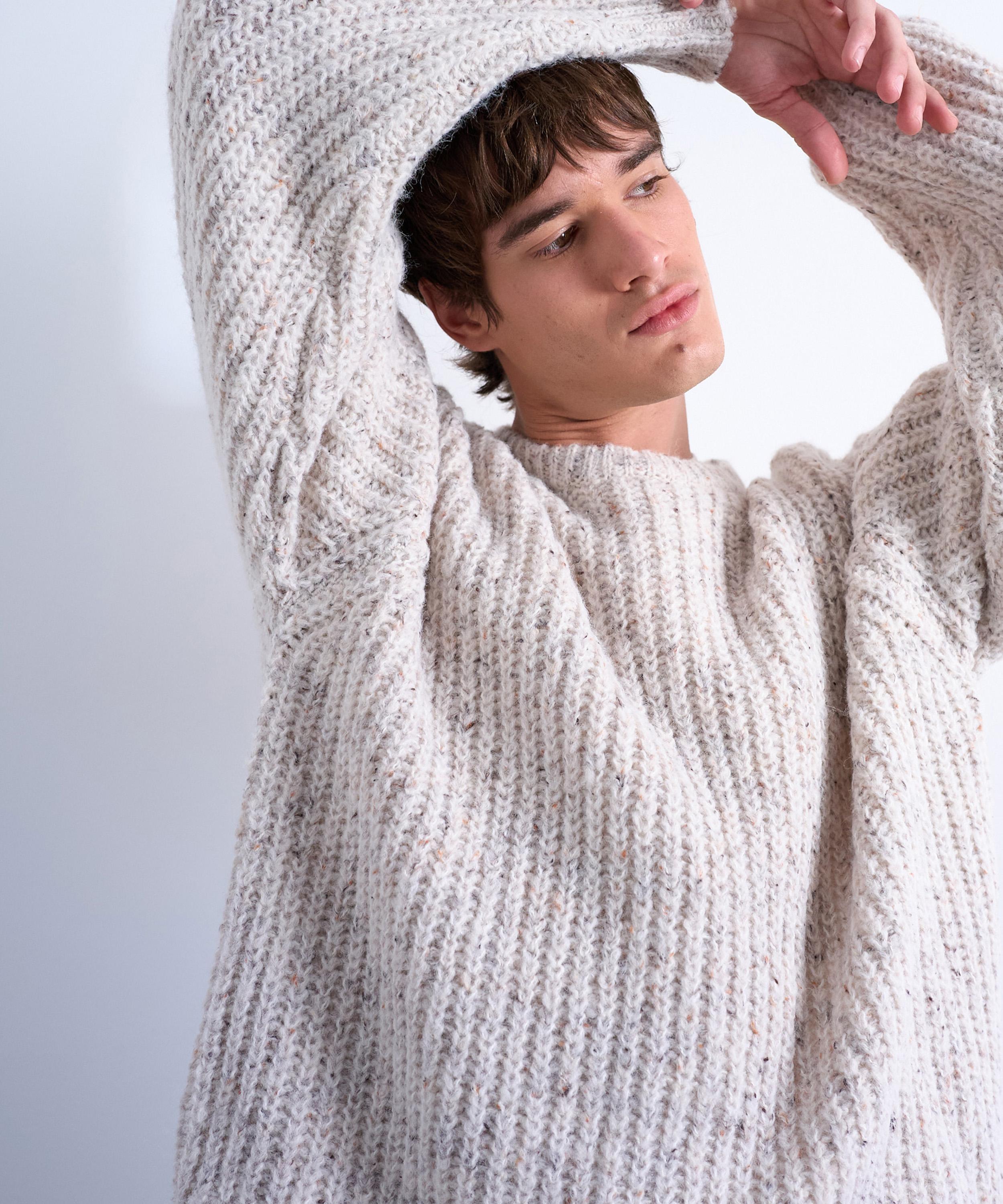 TOPMAN - Ecru Relaxed Fit Knitted Jumper image number 3