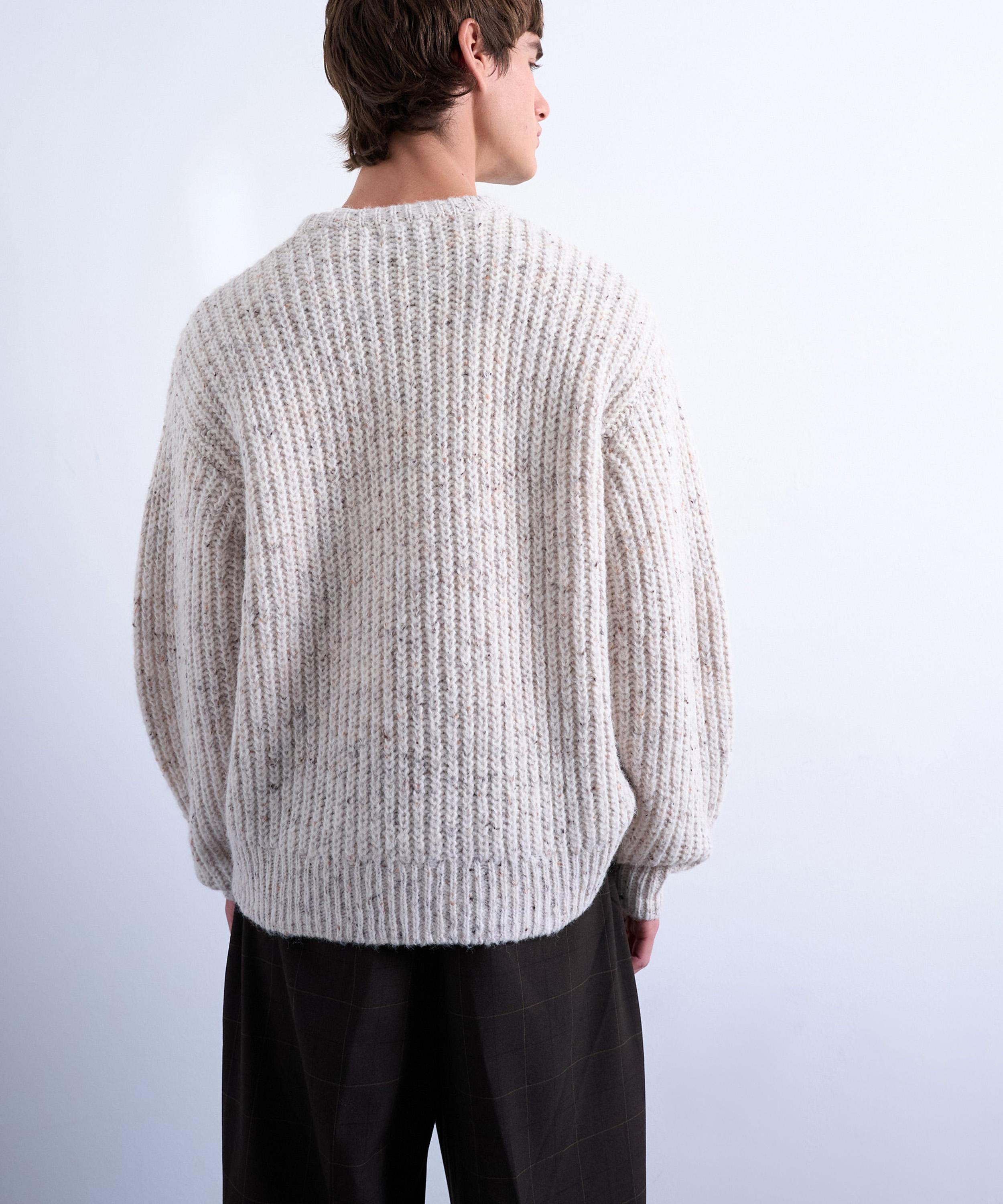 TOPMAN - Ecru Relaxed Fit Knitted Jumper image number 4