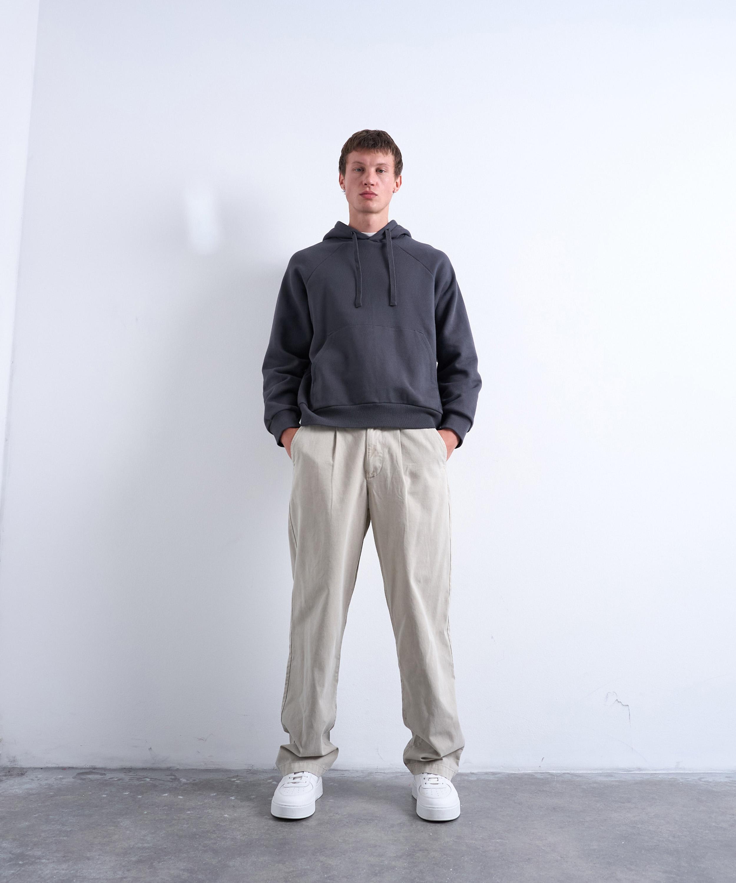 TOPMAN - Charcoal Boxy Fit Hoodie image number 1