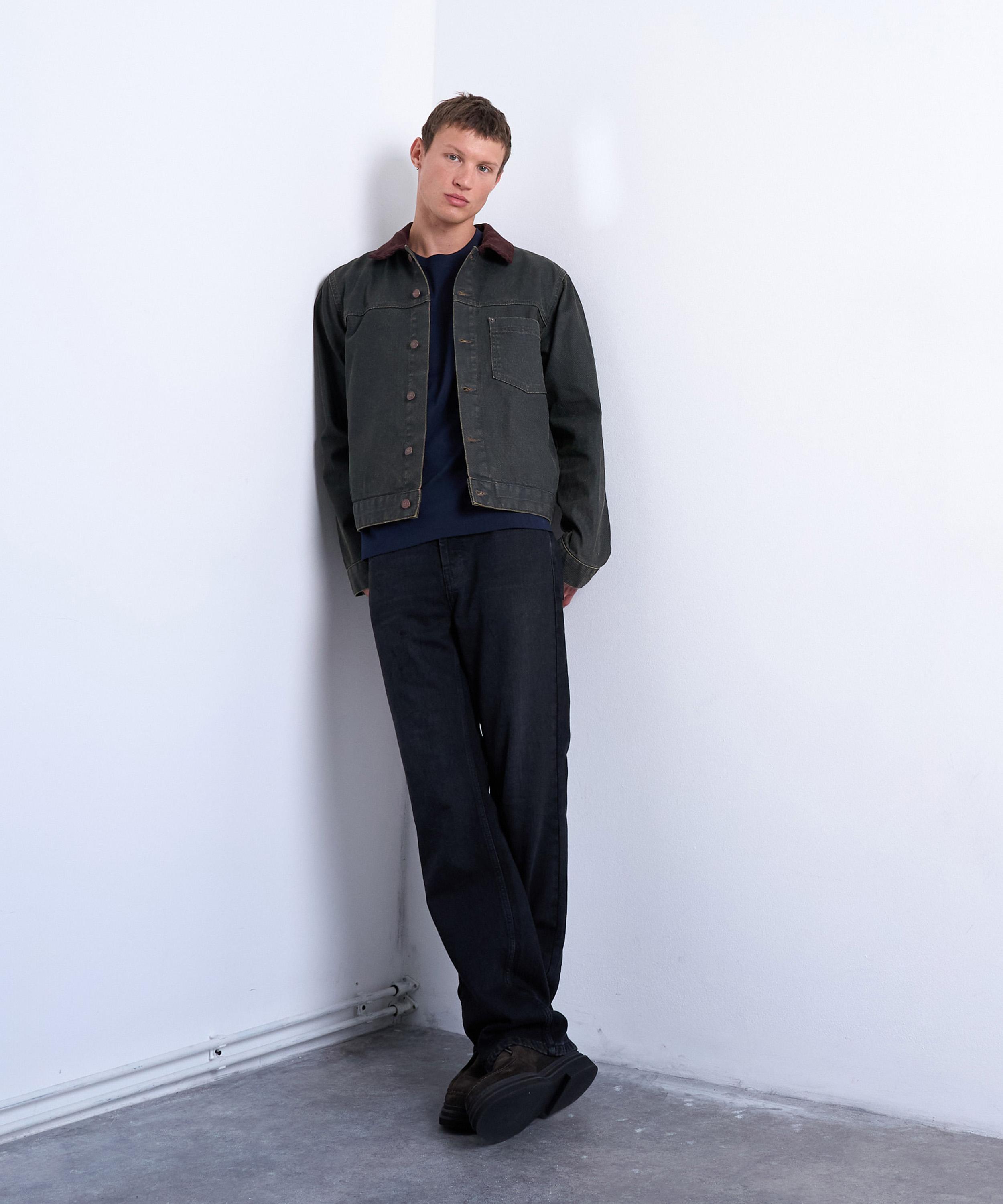 TOPMAN - Brown Relaxed Denim Shacket image number 1