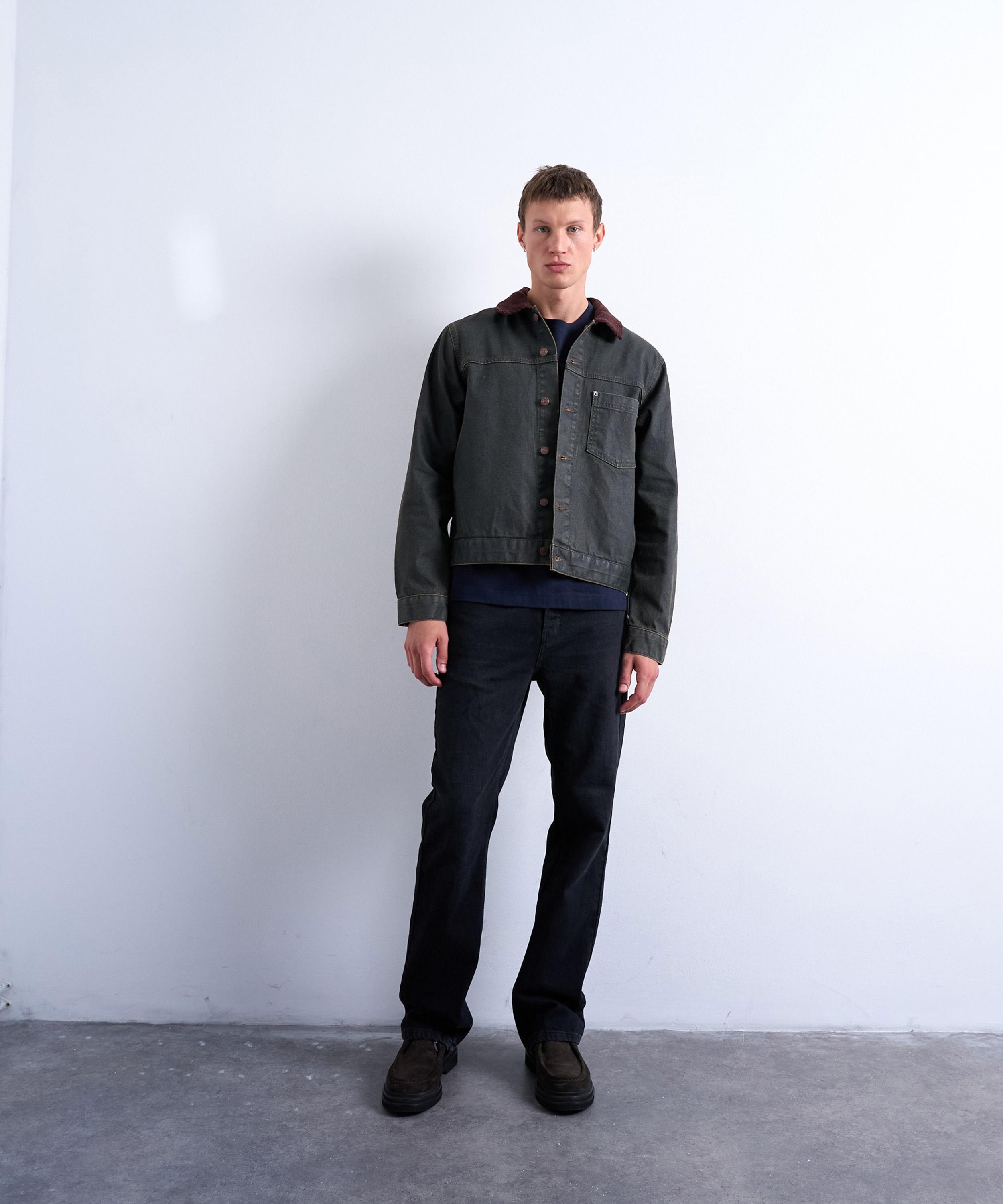 TOPMAN - Brown Relaxed Denim Shacket image number 2