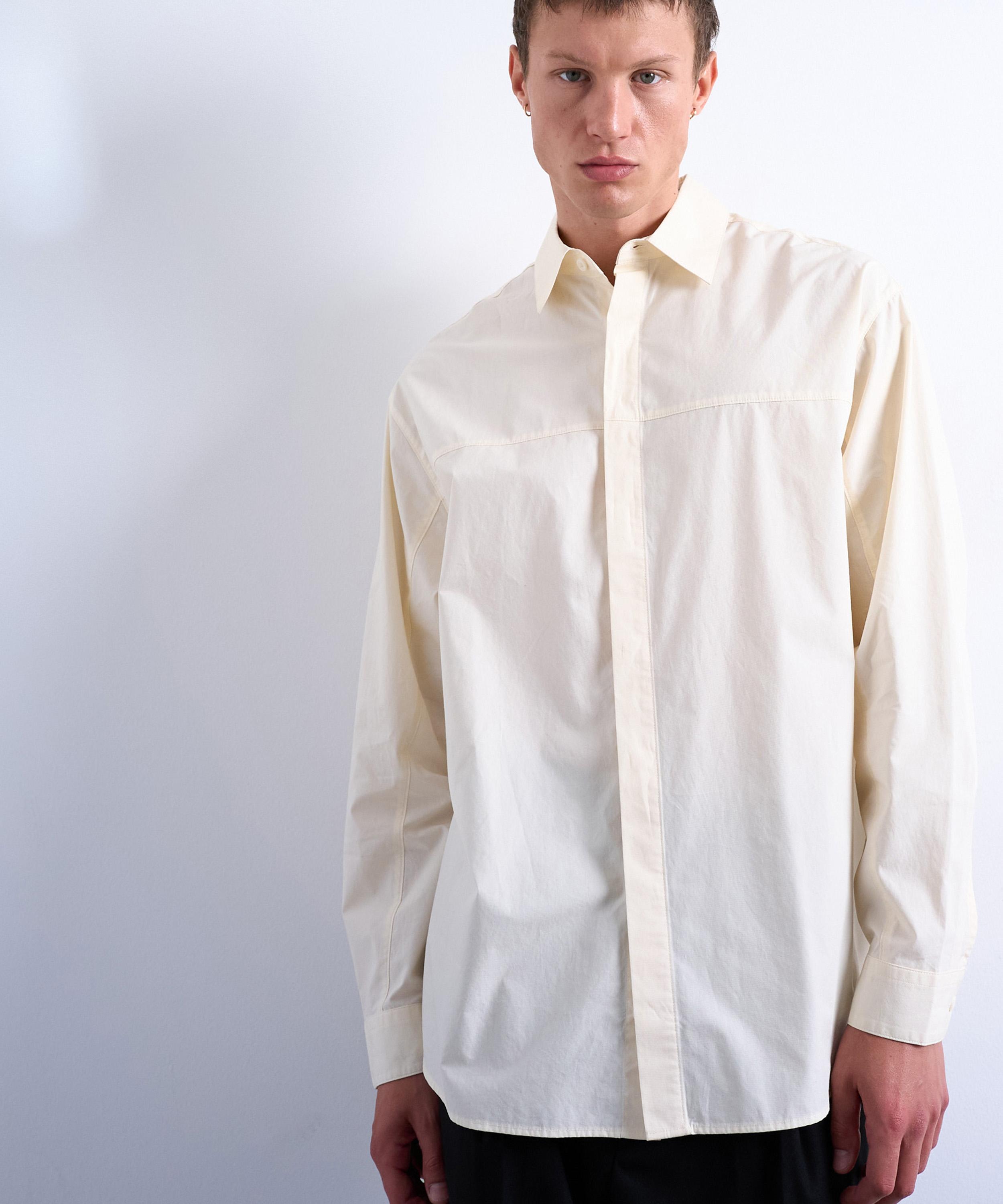TOPMAN - Light Yellow Oversized Fit Formal Shirt