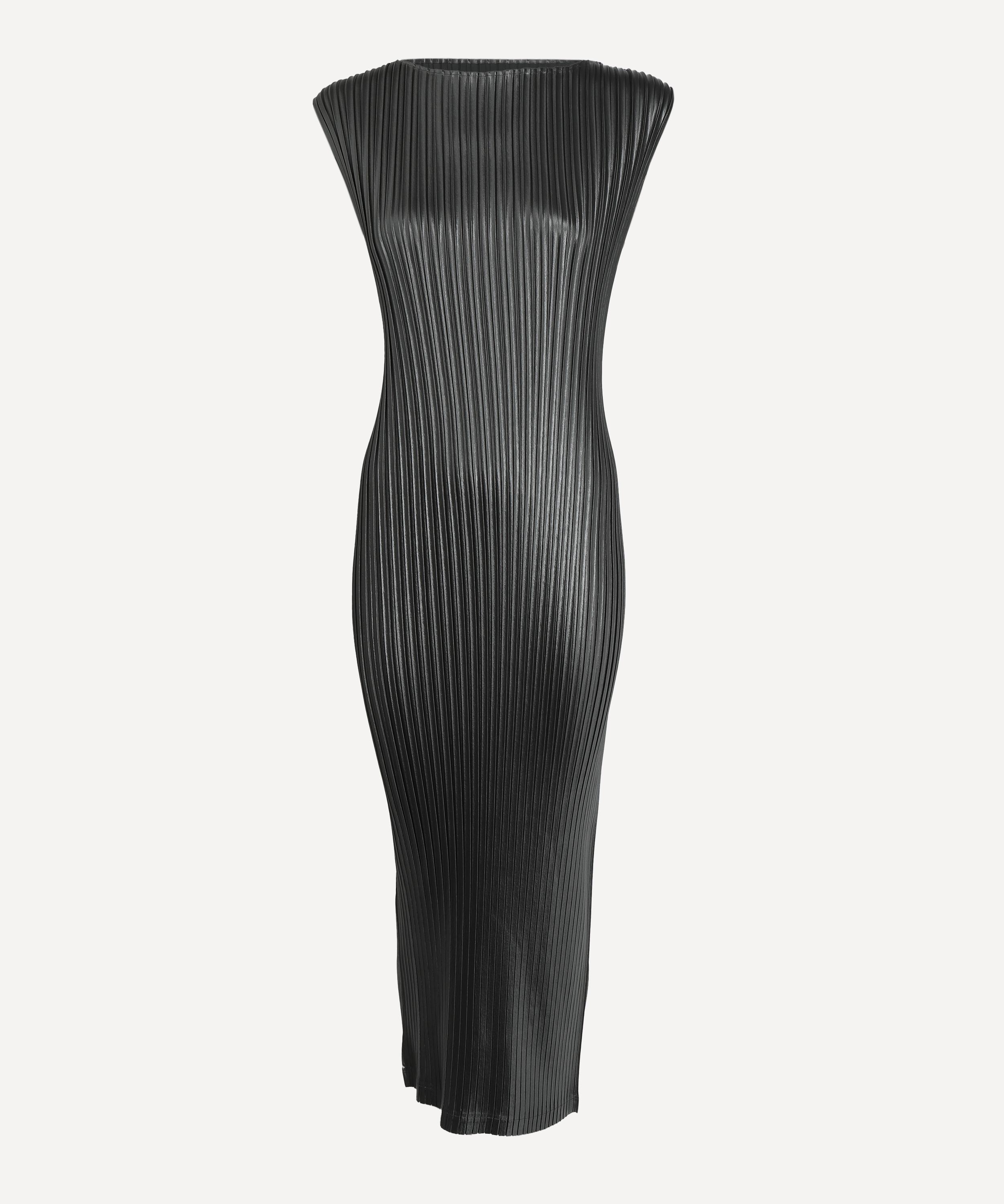 Issey Miyake - GLOSSED-METAL-PLEATS Dress