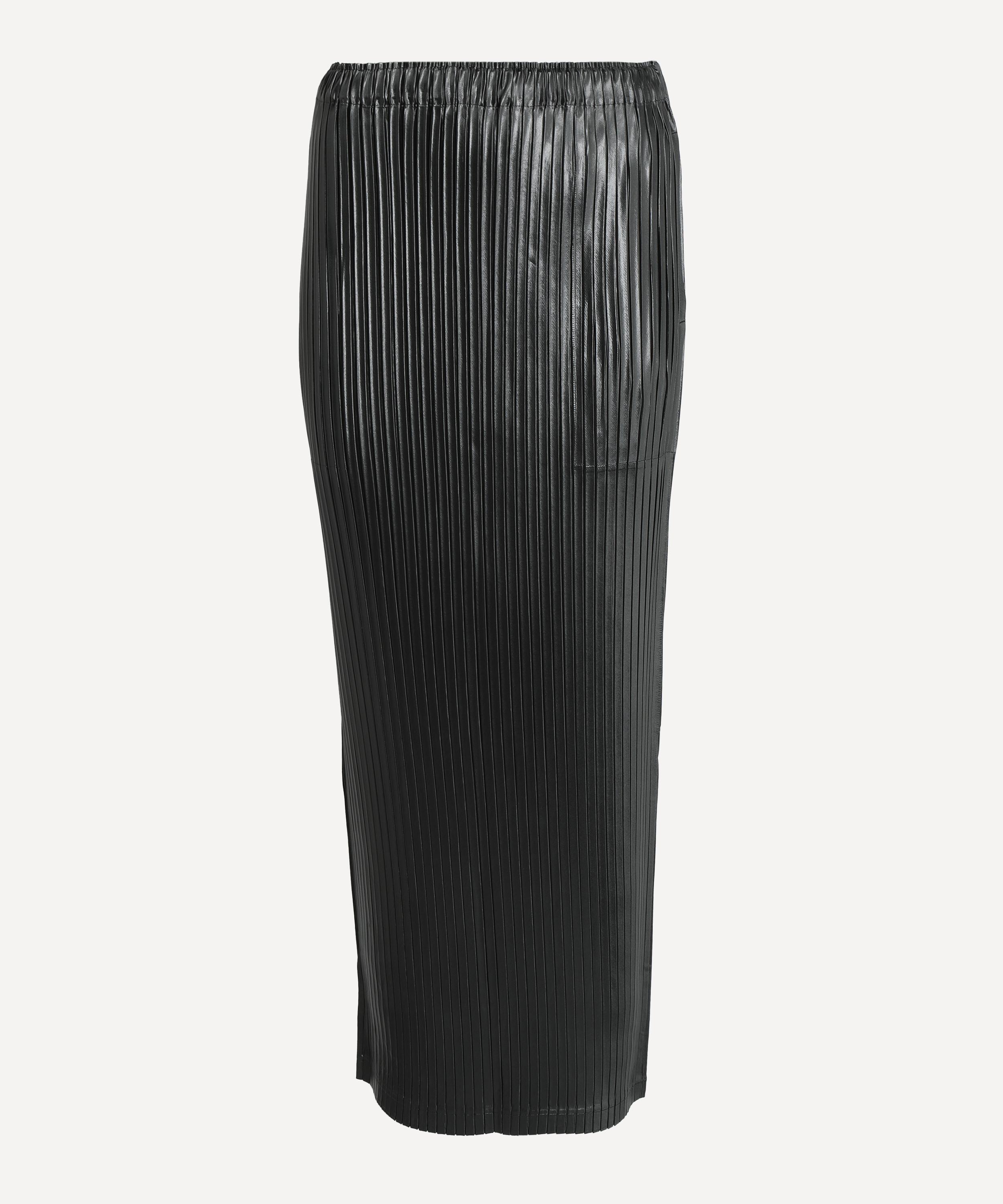 Issey Miyake - GLOSSED-METAL-PLEATS Maxi Skirt