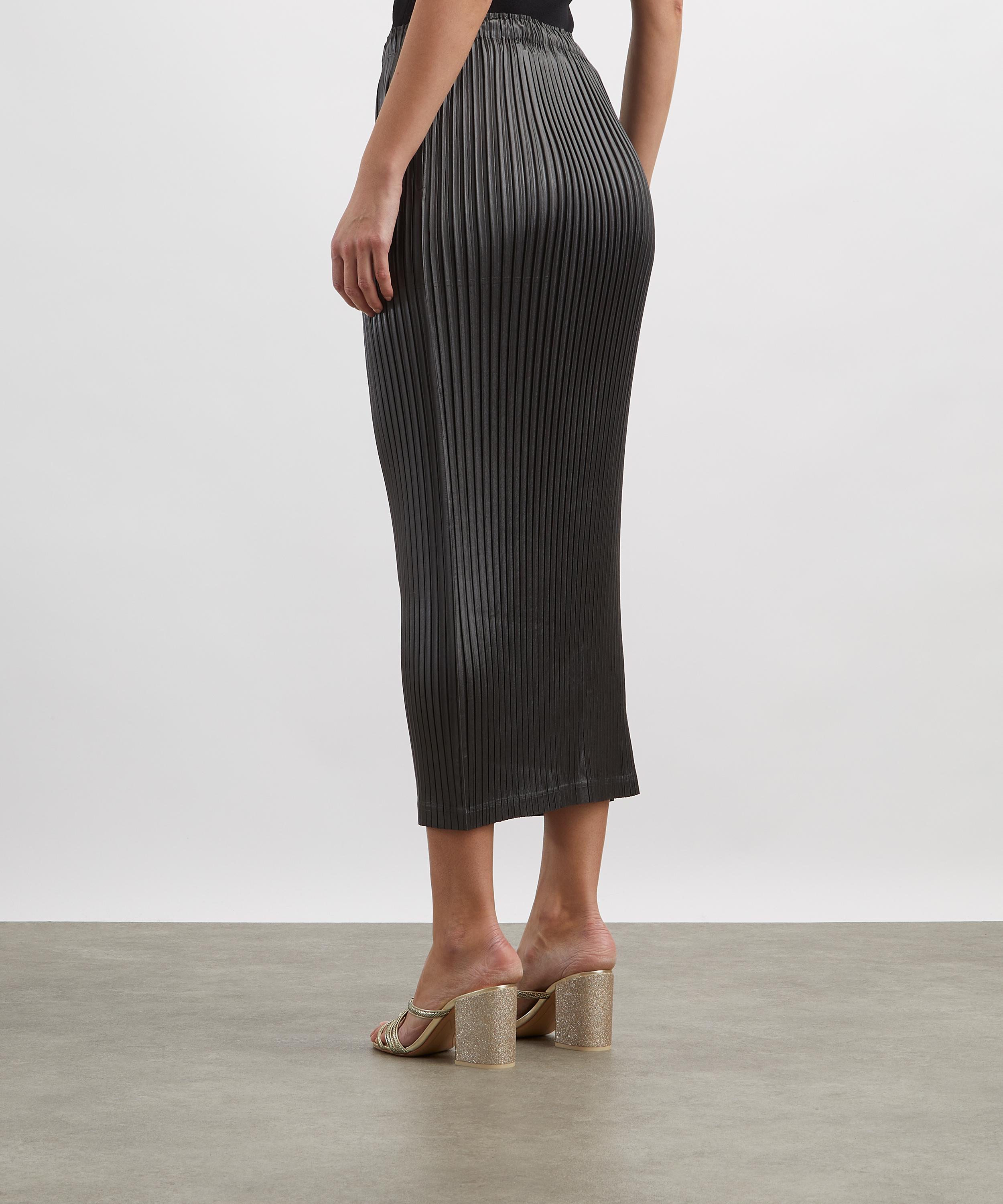 Issey Miyake - GLOSSED-METAL-PLEATS Maxi Skirt image number 3