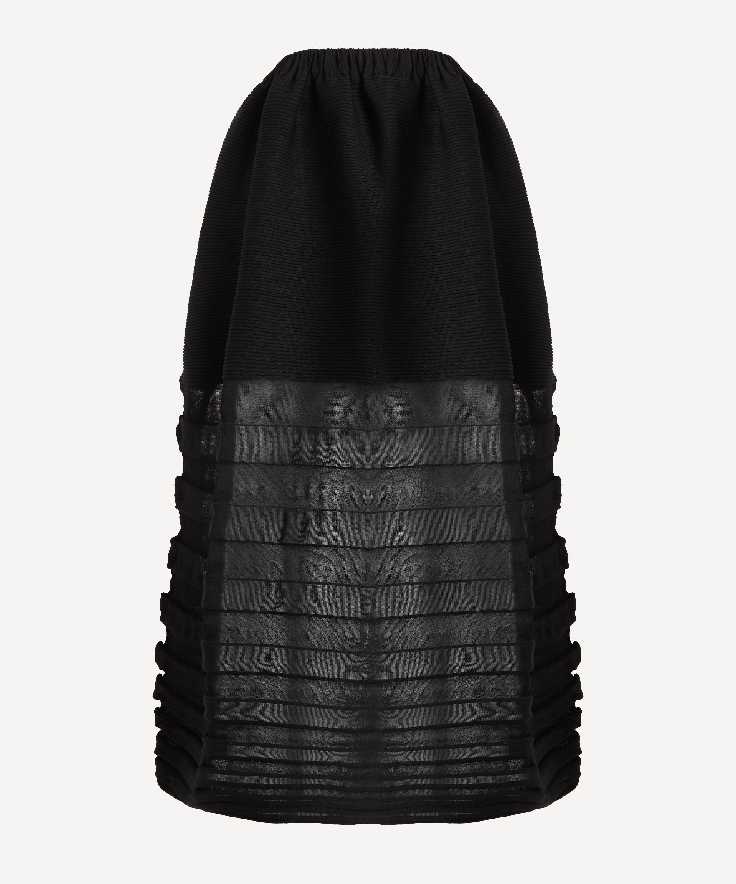 Issey Miyake - Black MOVING KNIT Midi Skirt