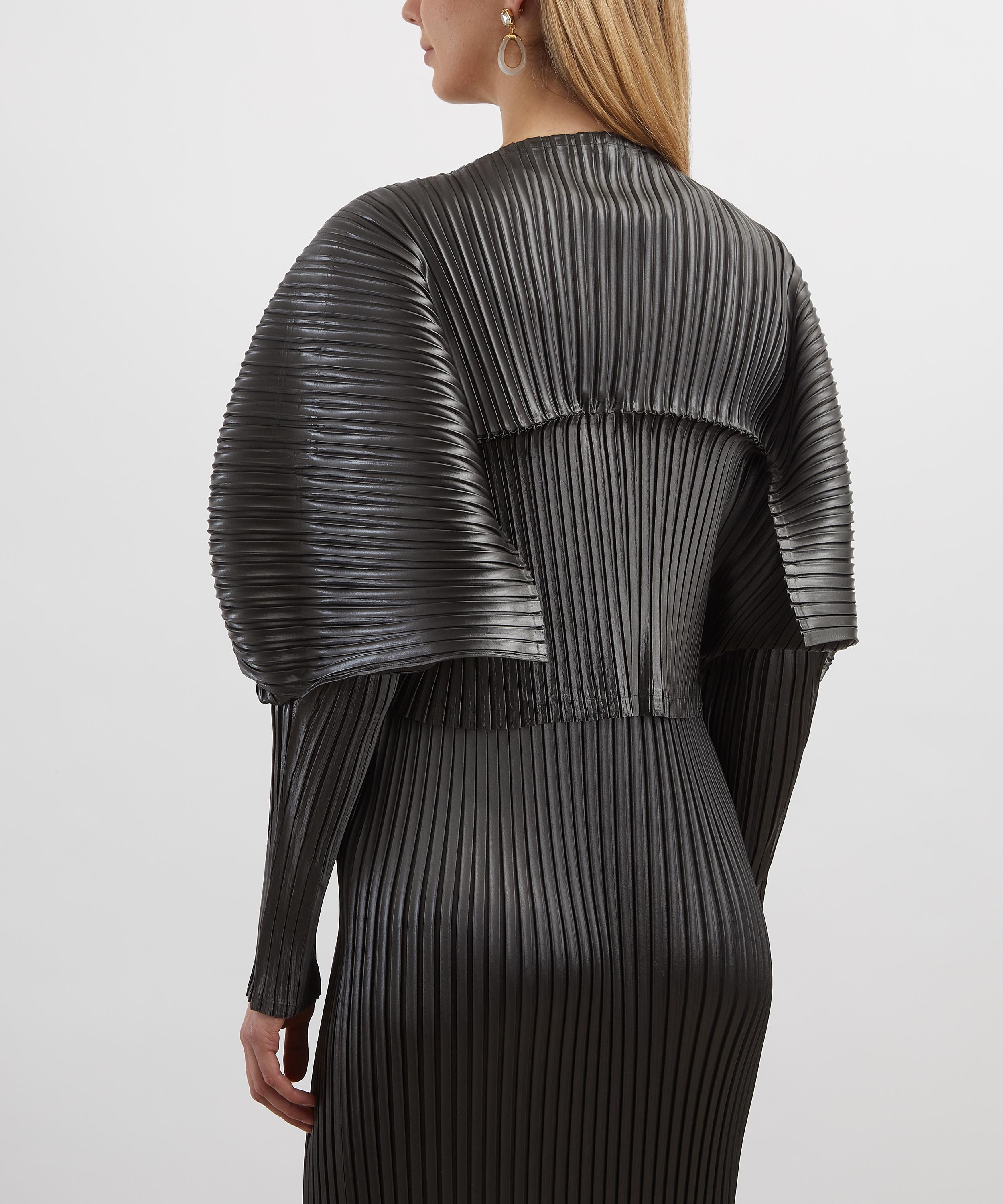 Issey Miyake - GLOSSED-METAL-PLEATS Cardigan image number 3