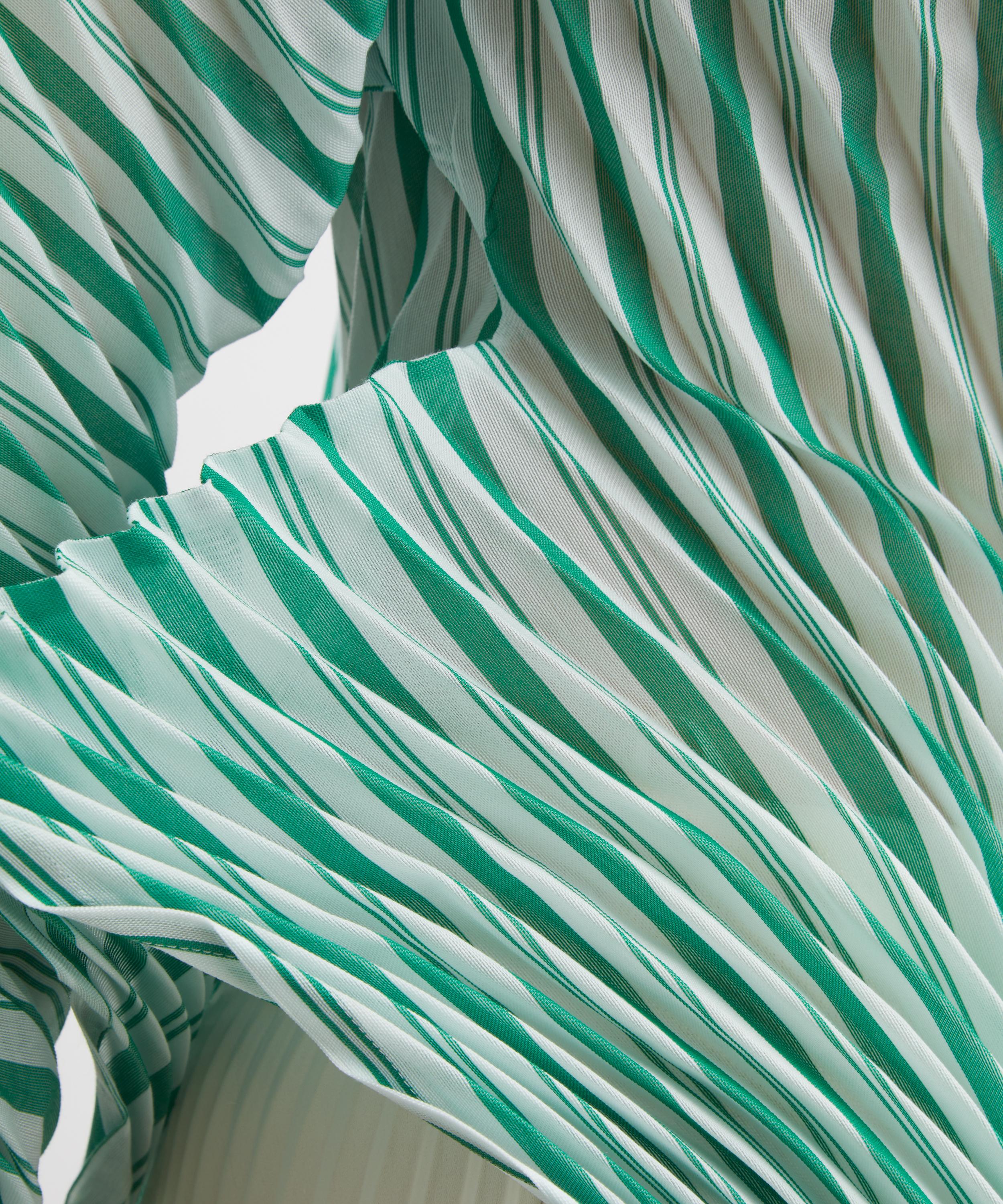 Issey Miyake - GENERIC STRIPES (HAND PLEATS) Green Hued Top image number 4