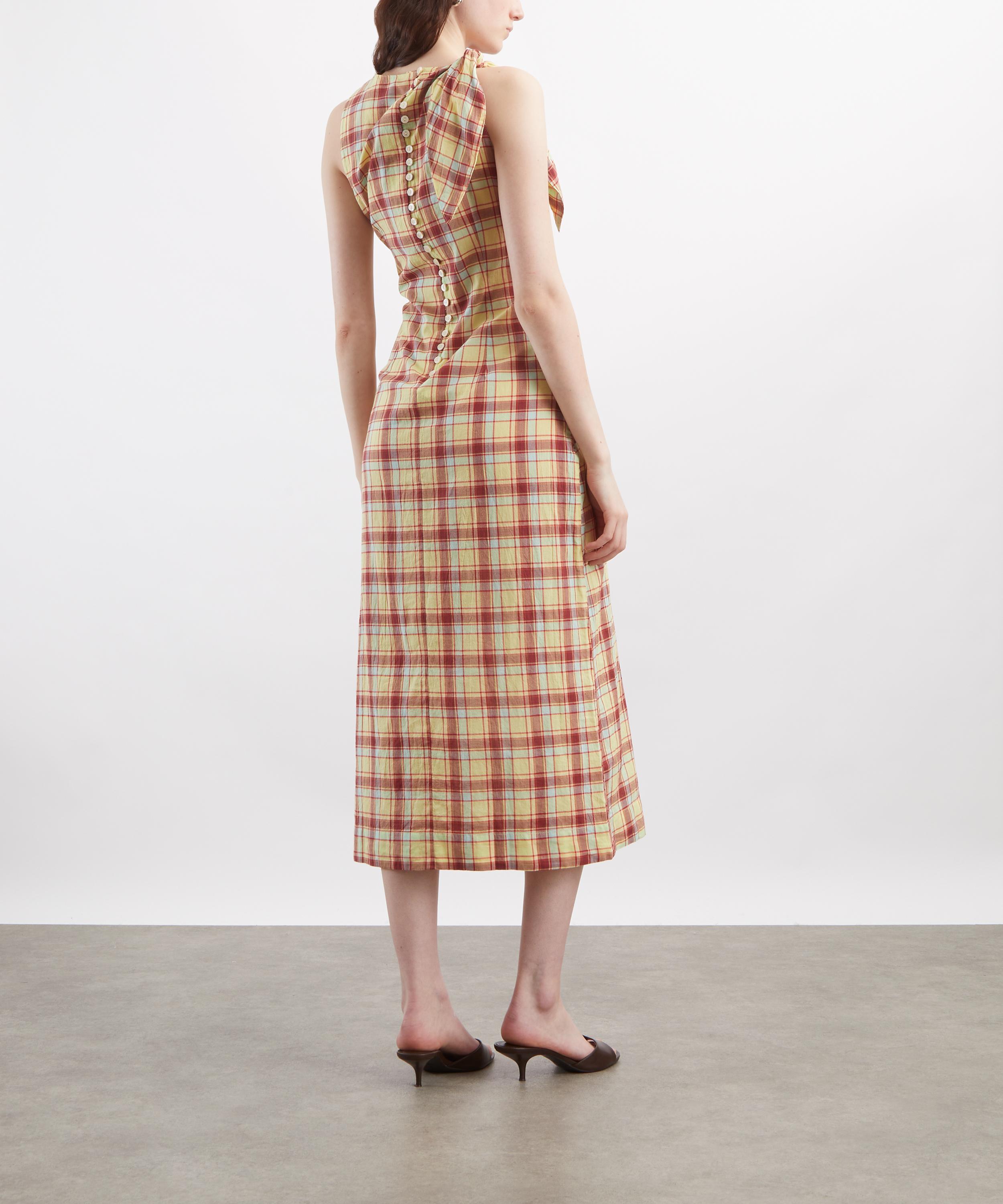 Damson Madder - Estelle Checked Midi Dress image number 3