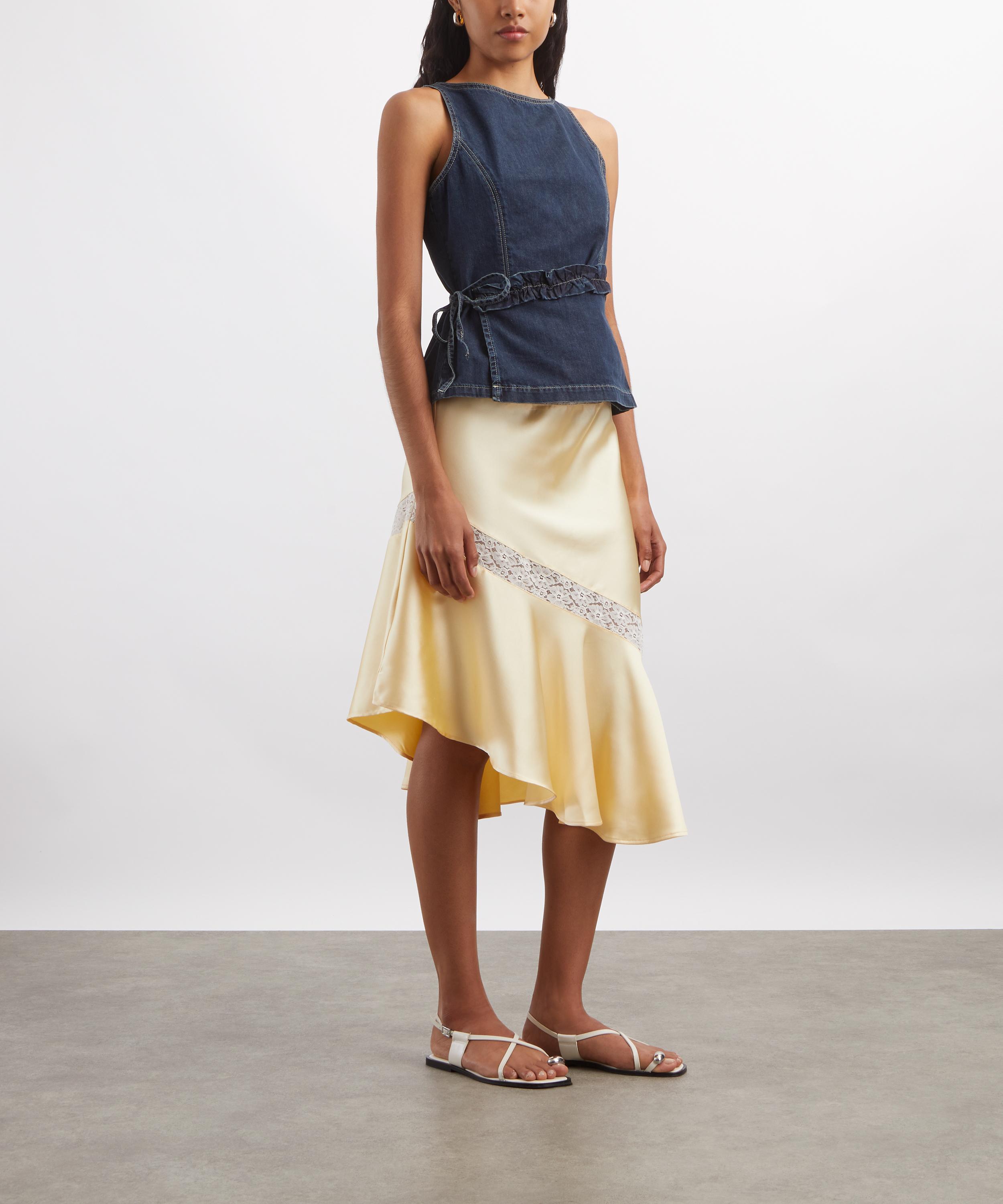 Damson Madder - Delphina Butter Satin Midi Skirt image number 1