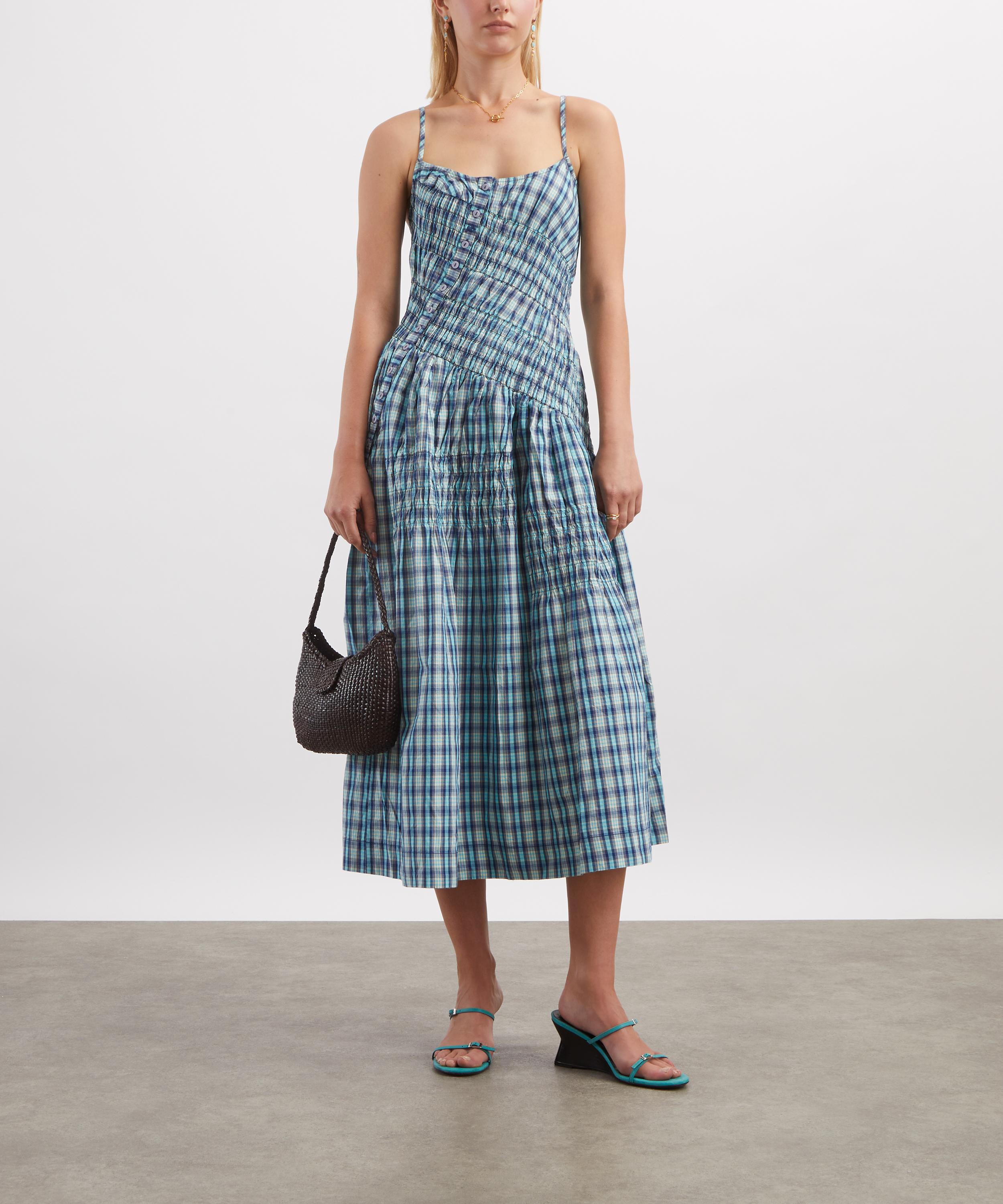 Damson Madder - Lyra Tomboy Check Midi Dress image number 1