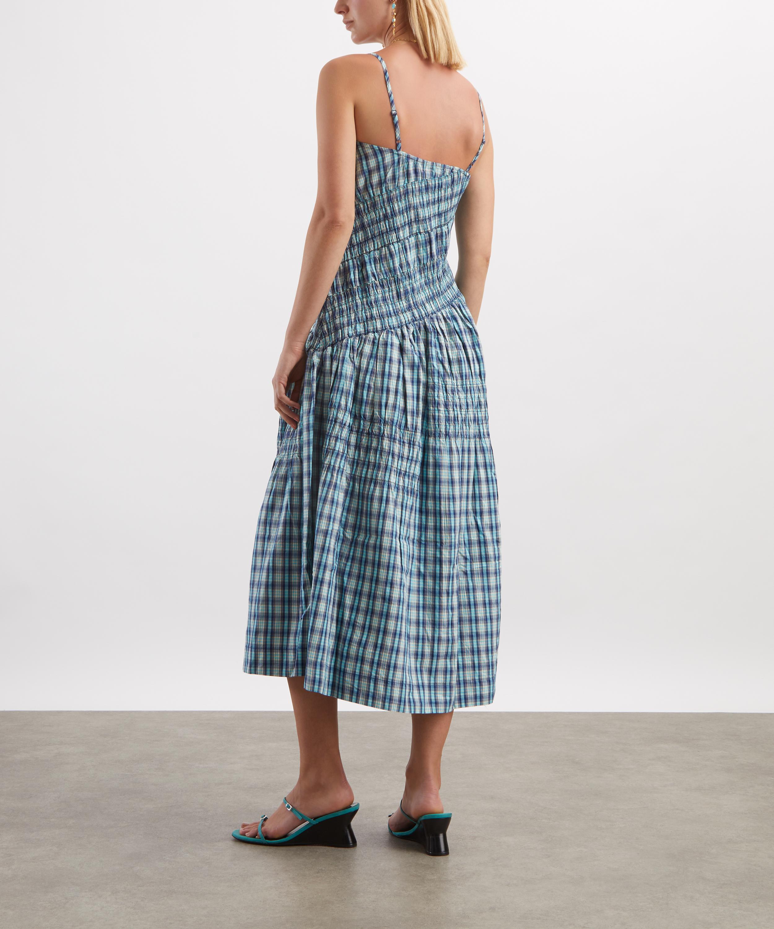 Damson Madder - Lyra Tomboy Check Midi Dress image number 3