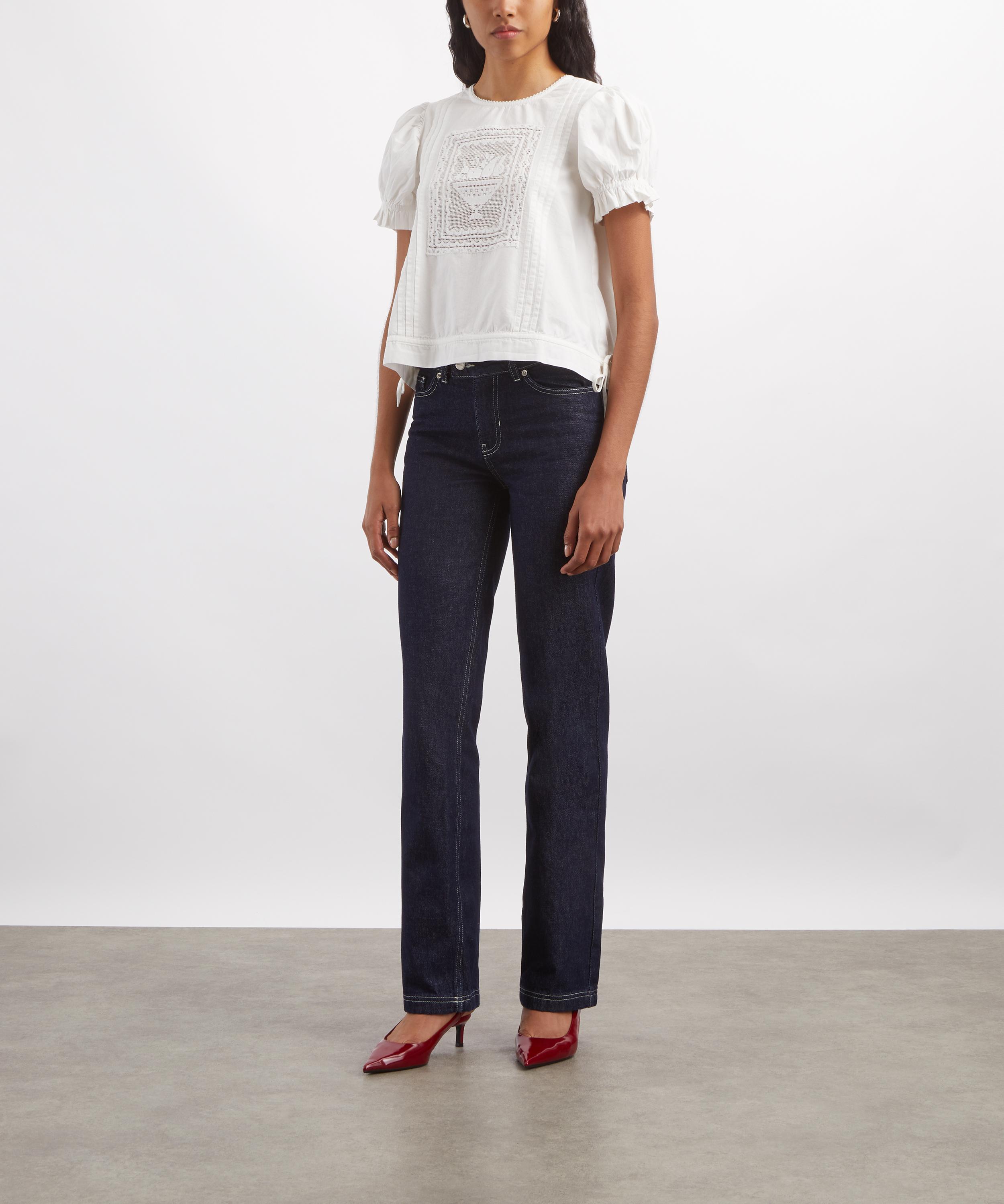 Damson Madder - Mabel Lace Insert Blouse image number 1
