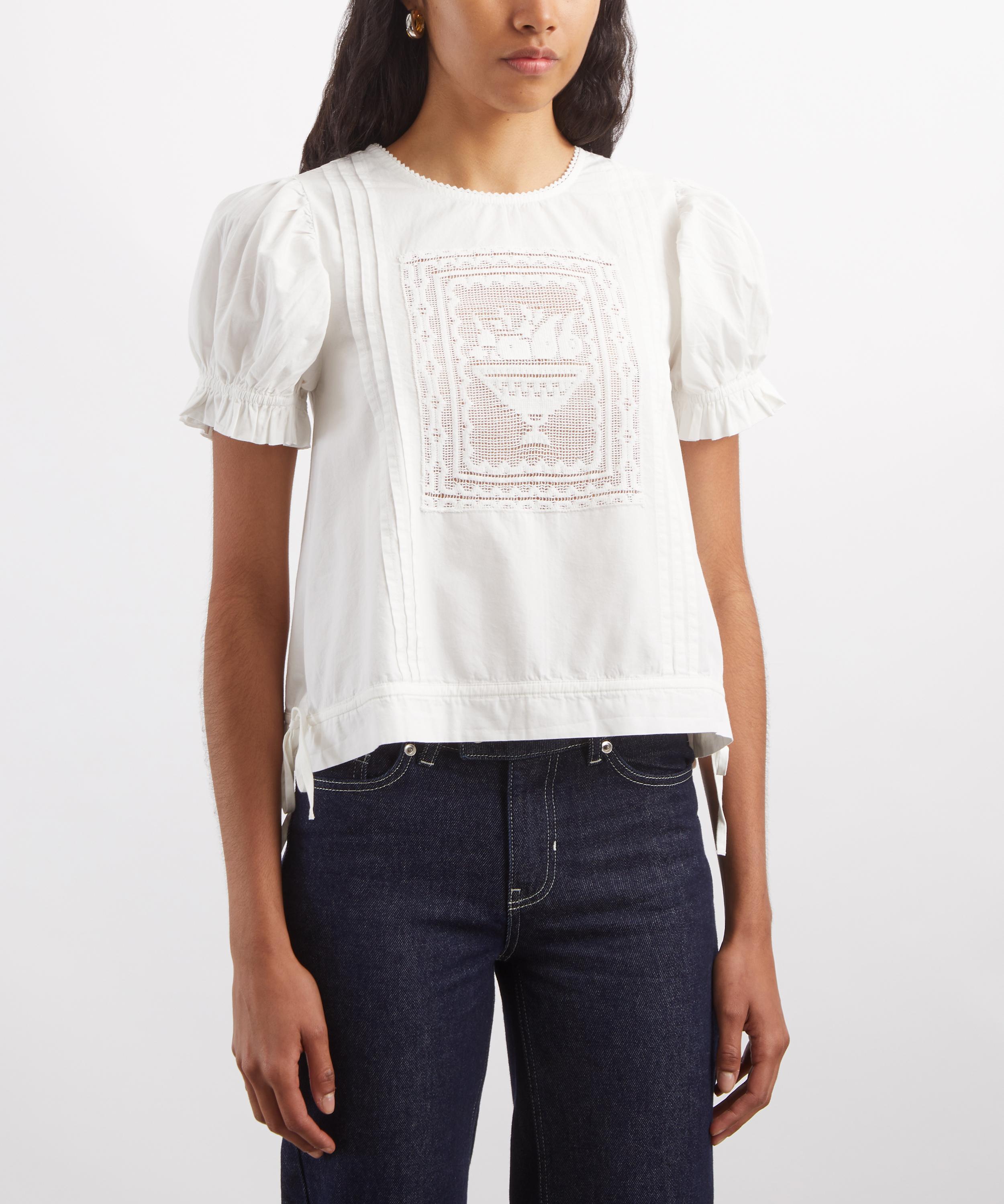 Damson Madder - Mabel Lace Insert Blouse image number 2