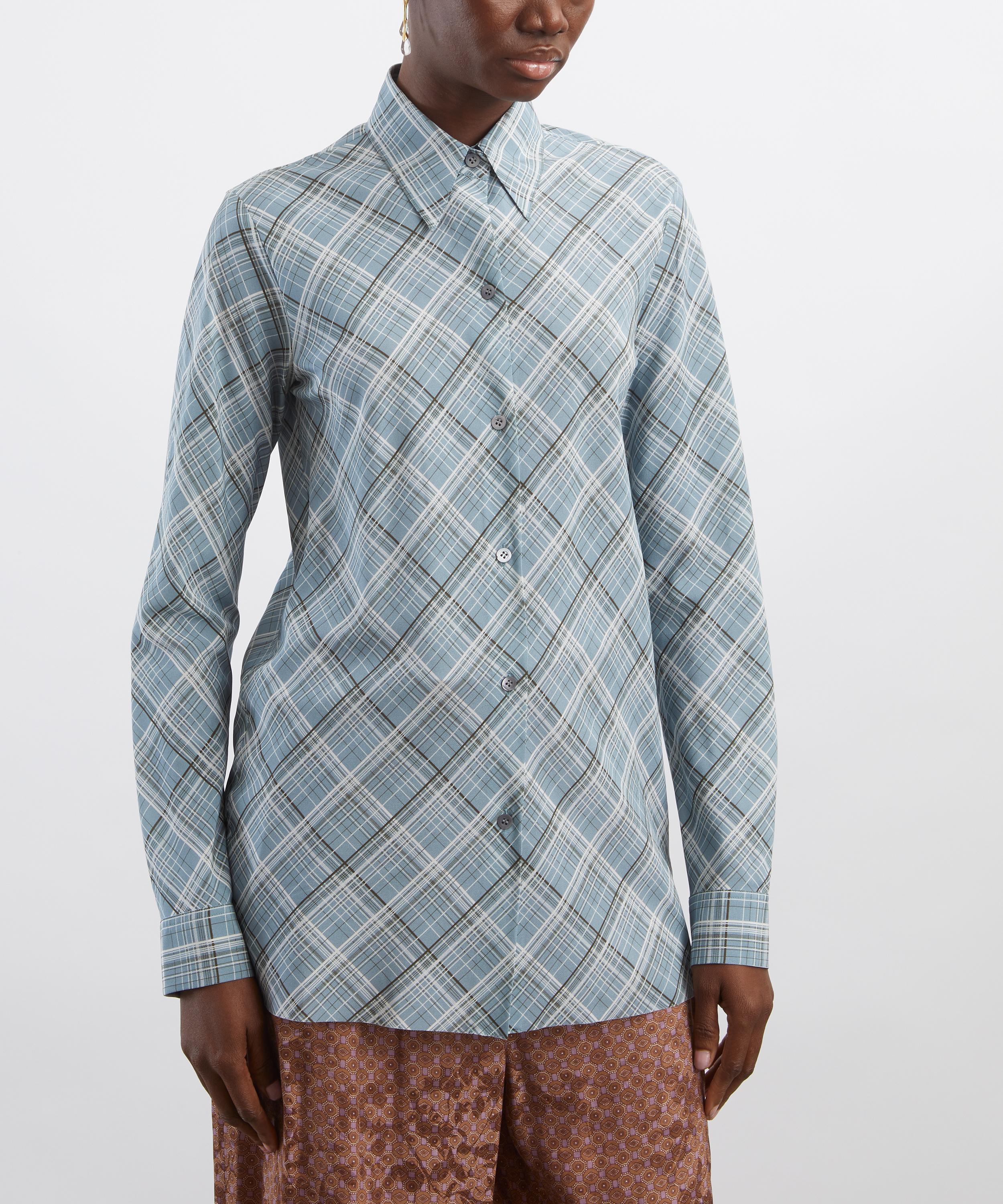 Dries Van Noten - Check Silk Shirt image number 2