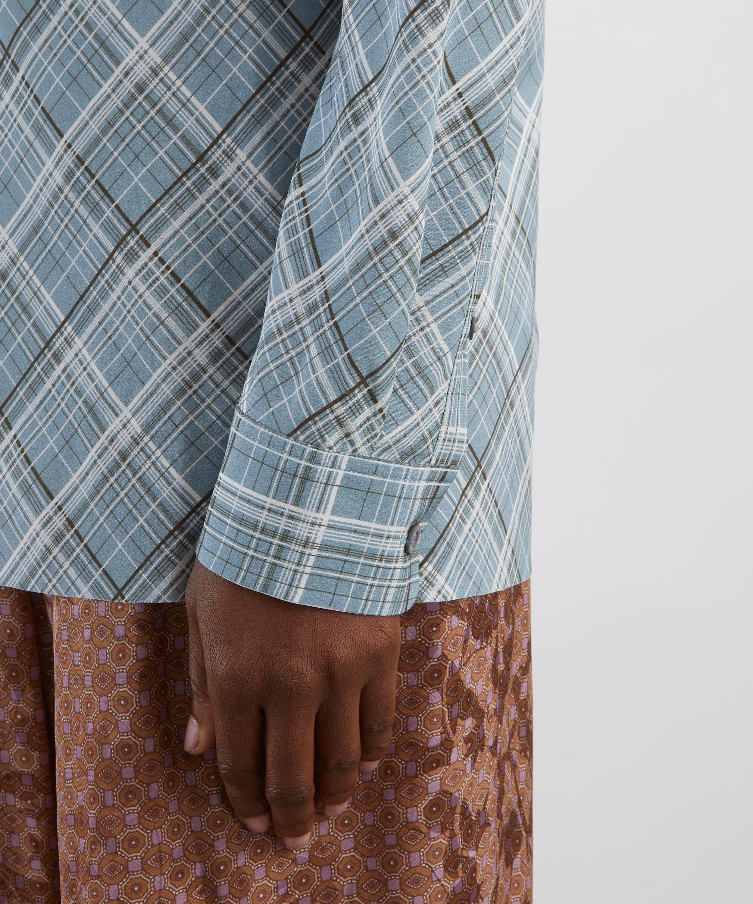 Dries Van Noten - Check Silk Shirt image number 4