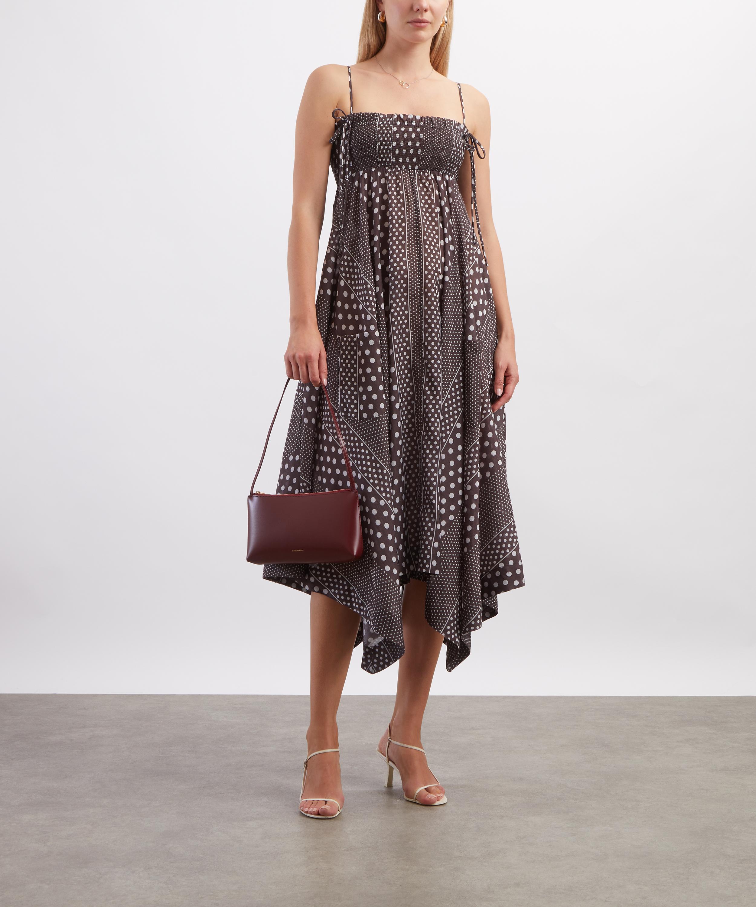 Damson Madder - Nani Brown Polka-Dot Midi Dress image number 1