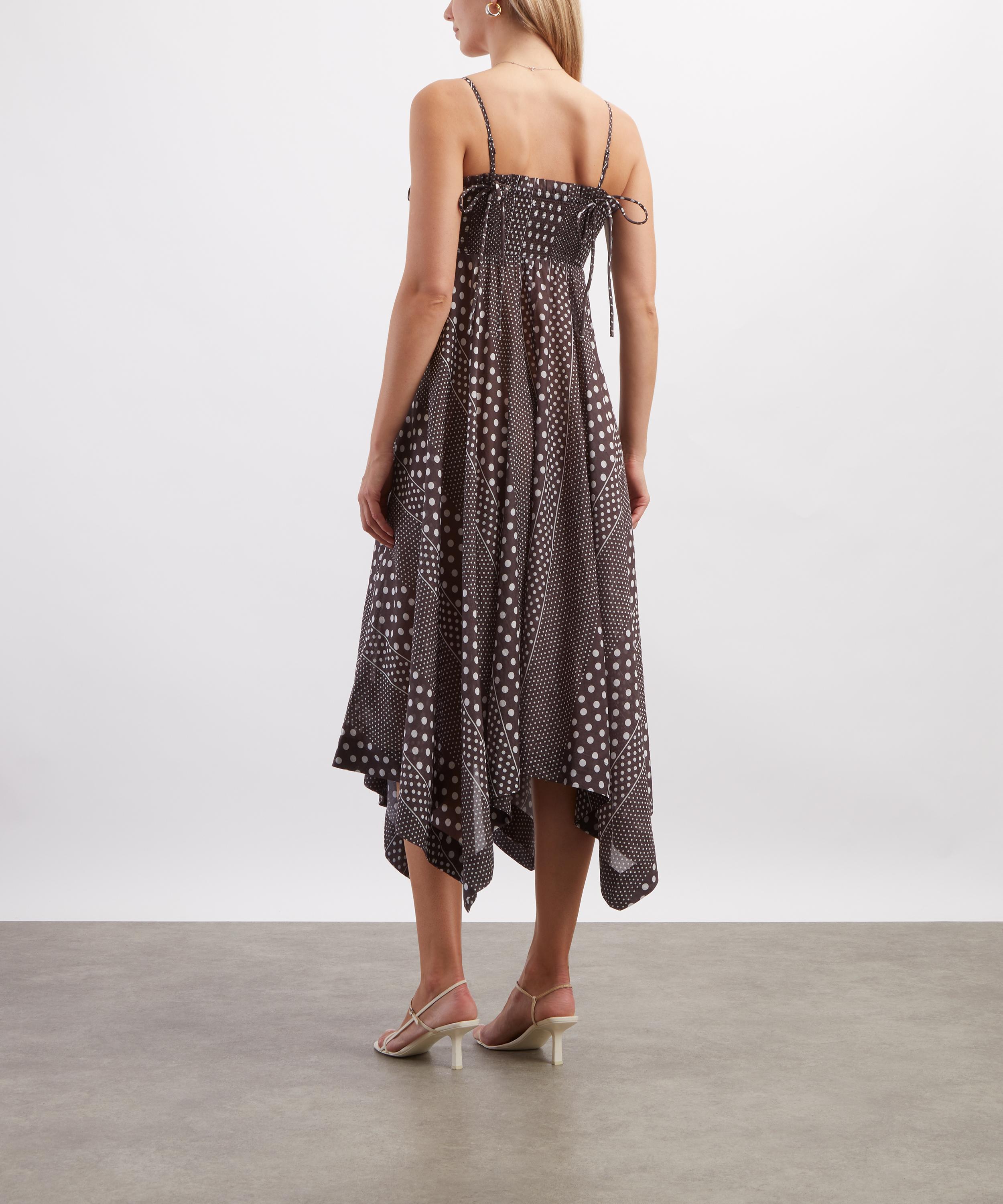 Damson Madder - Nani Brown Polka-Dot Midi Dress image number 3