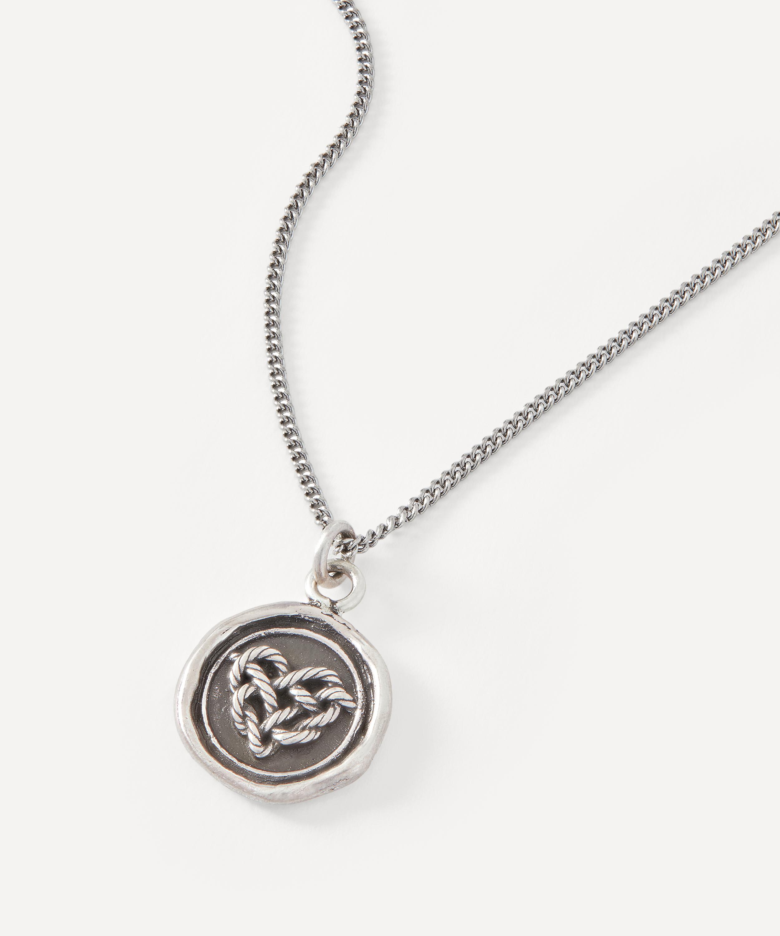 Pyrrha - Sterling Silver Love Knot Talisman Pendant Necklace