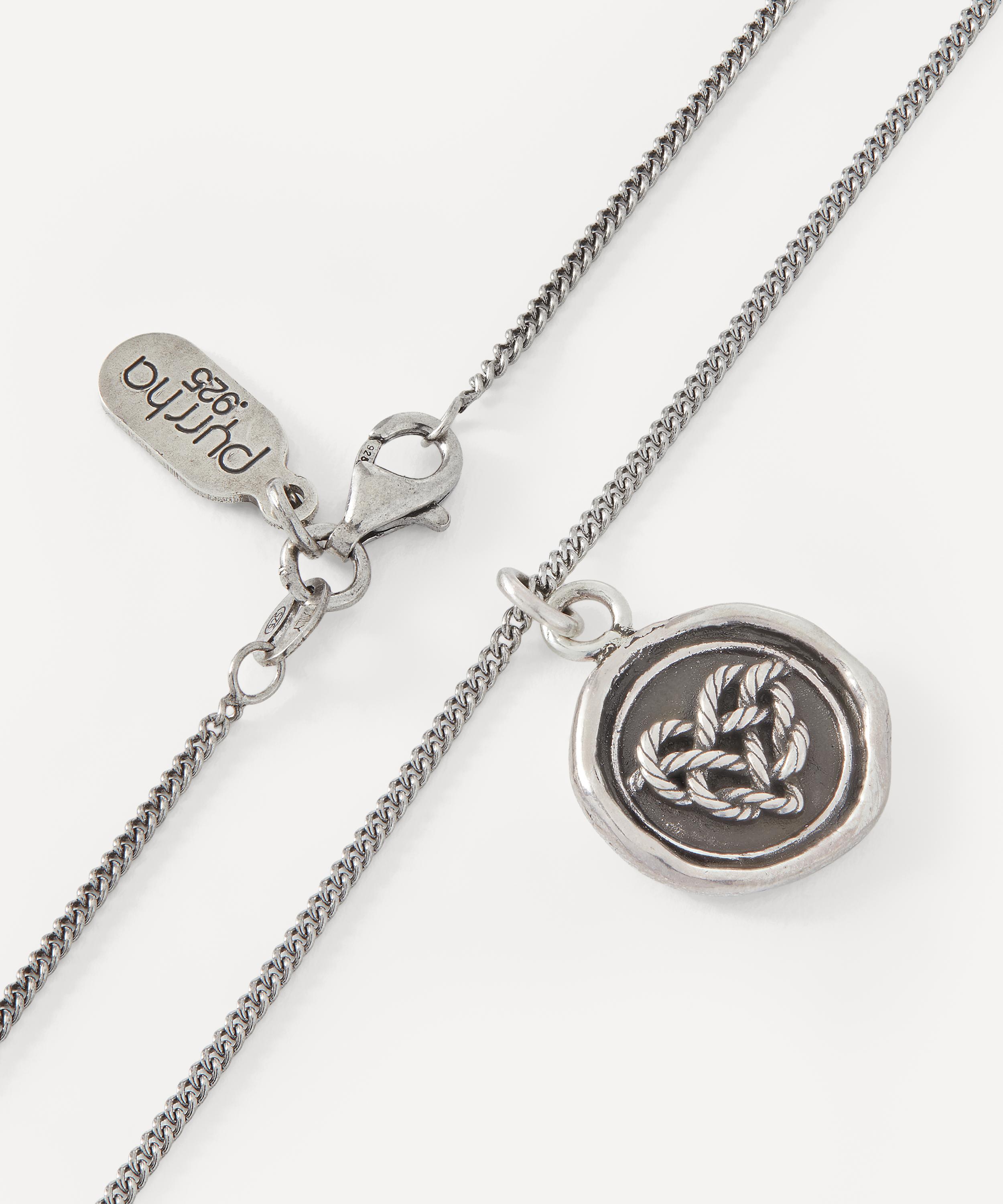 Pyrrha - Sterling Silver Love Knot Talisman Pendant Necklace image number 2