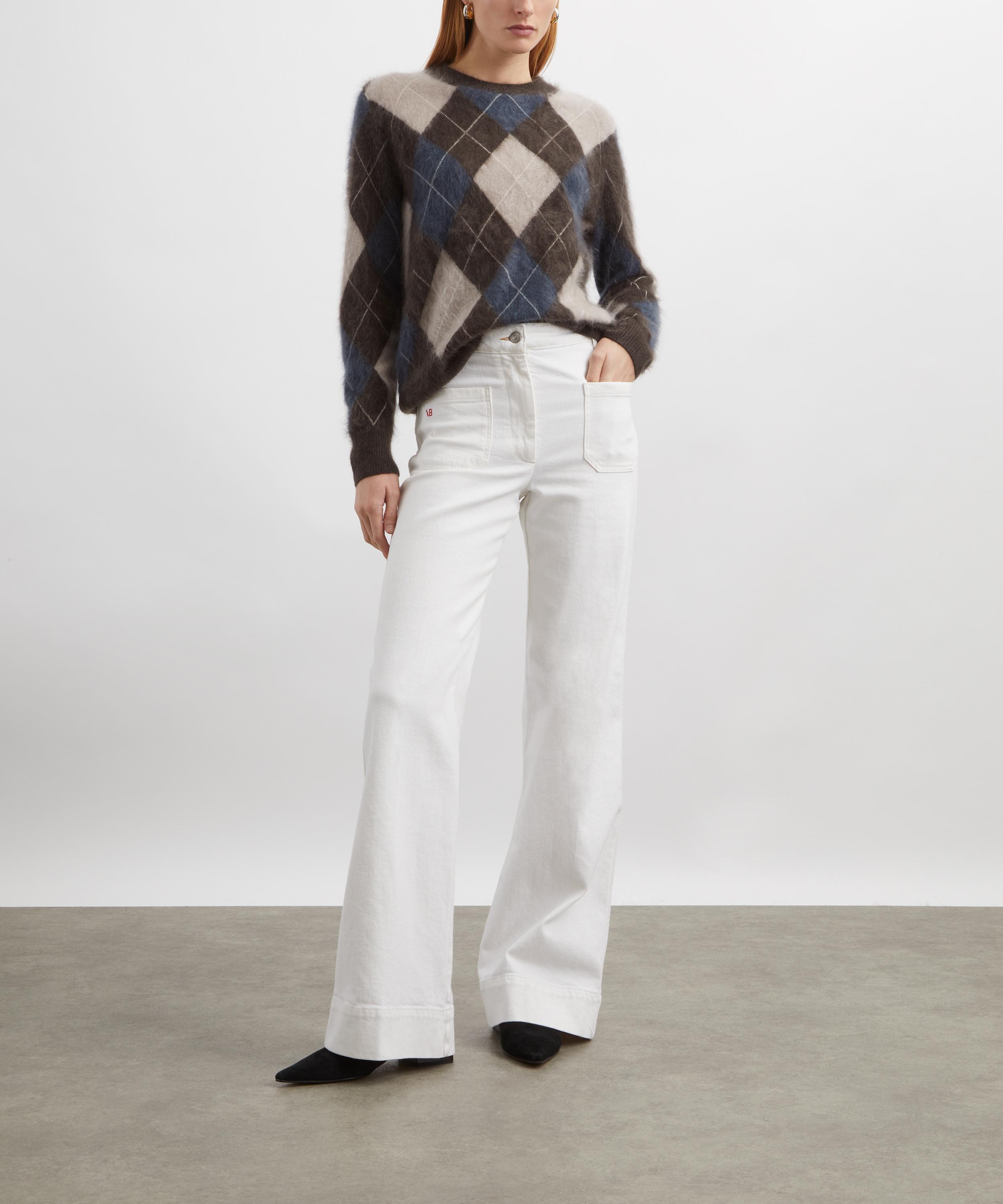 LISA YANG - Margy Argyle Cashmere Sweater image number 1