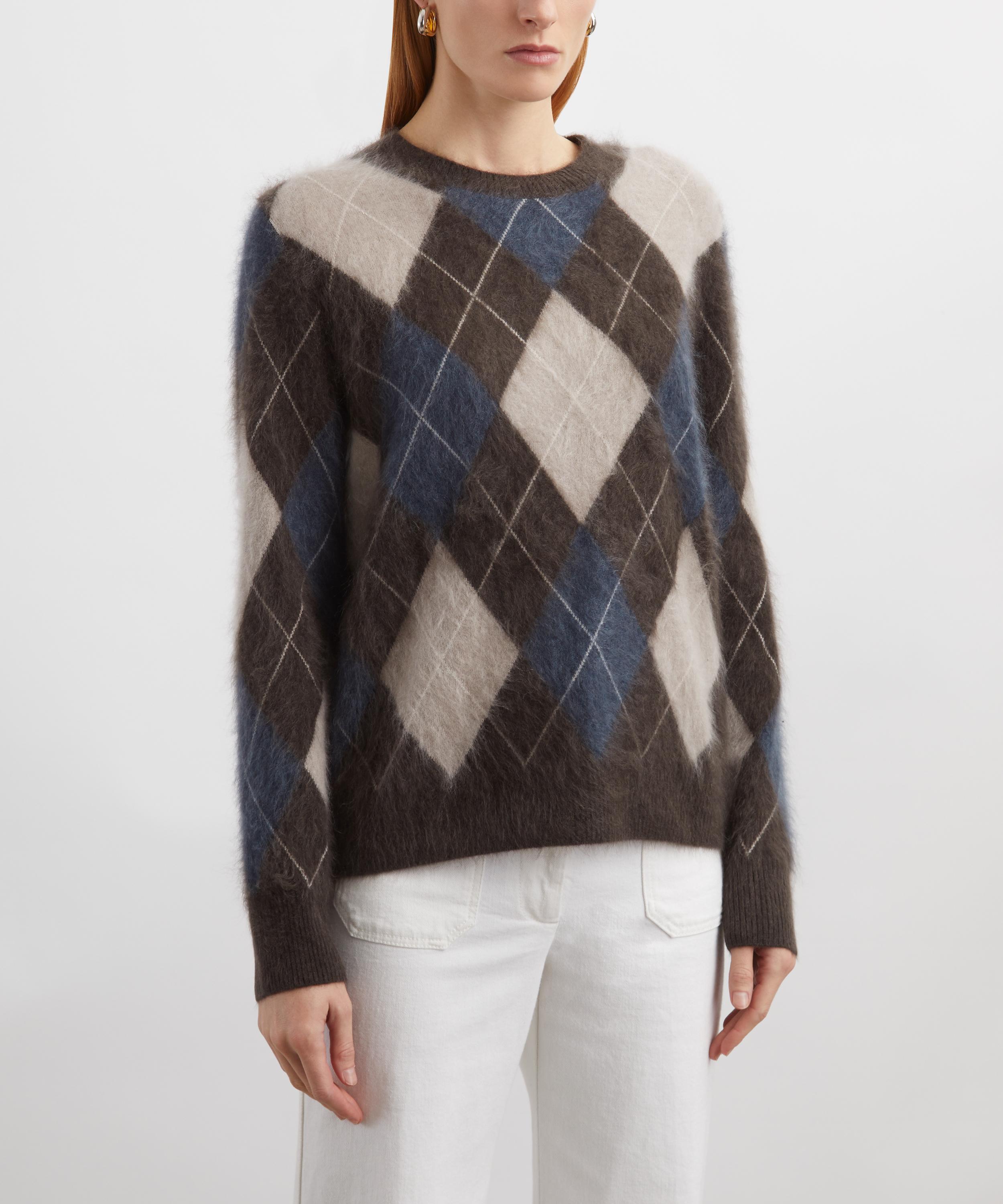 LISA YANG - Margy Argyle Cashmere Sweater image number 2