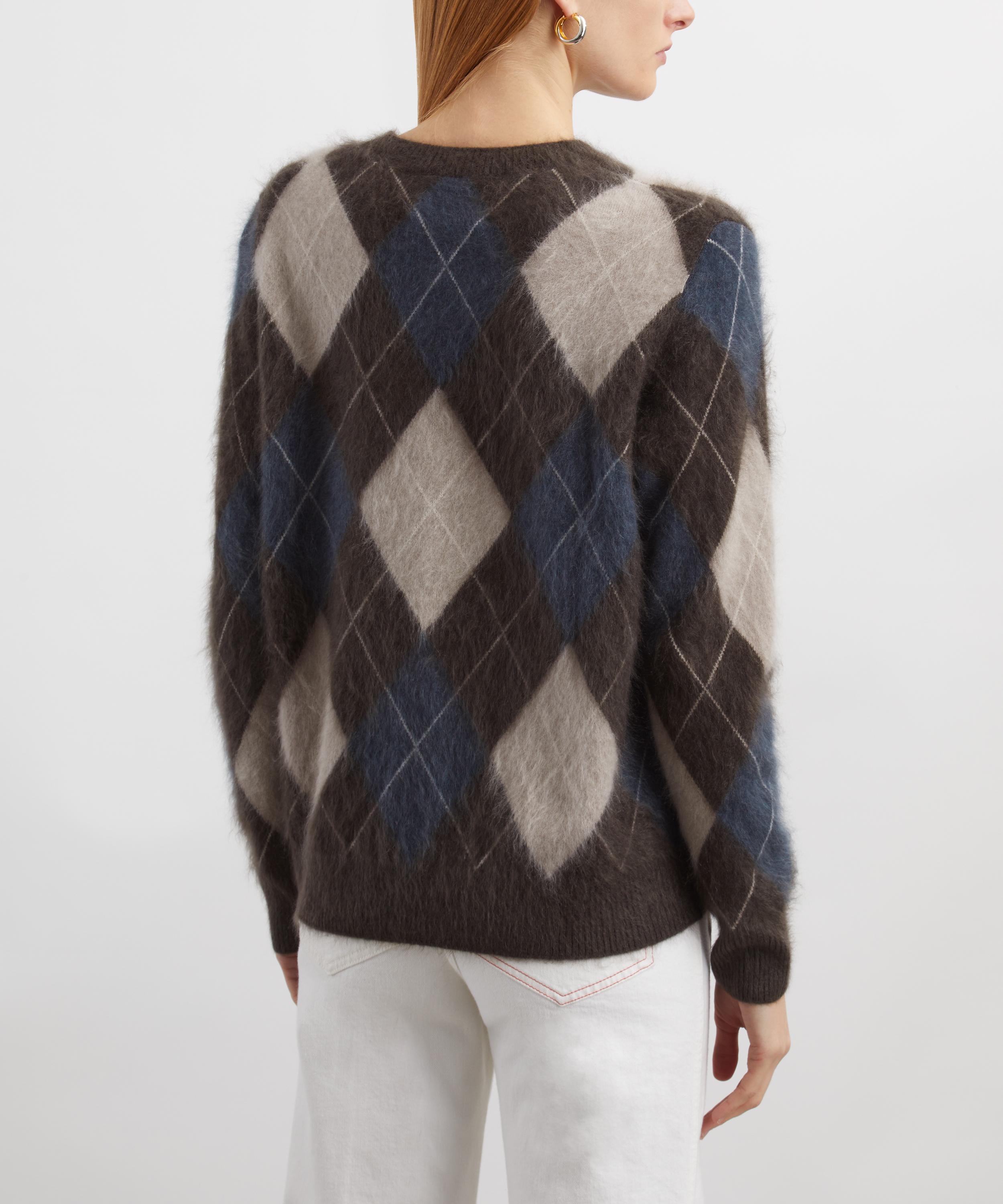 LISA YANG - Margy Argyle Cashmere Sweater image number 3
