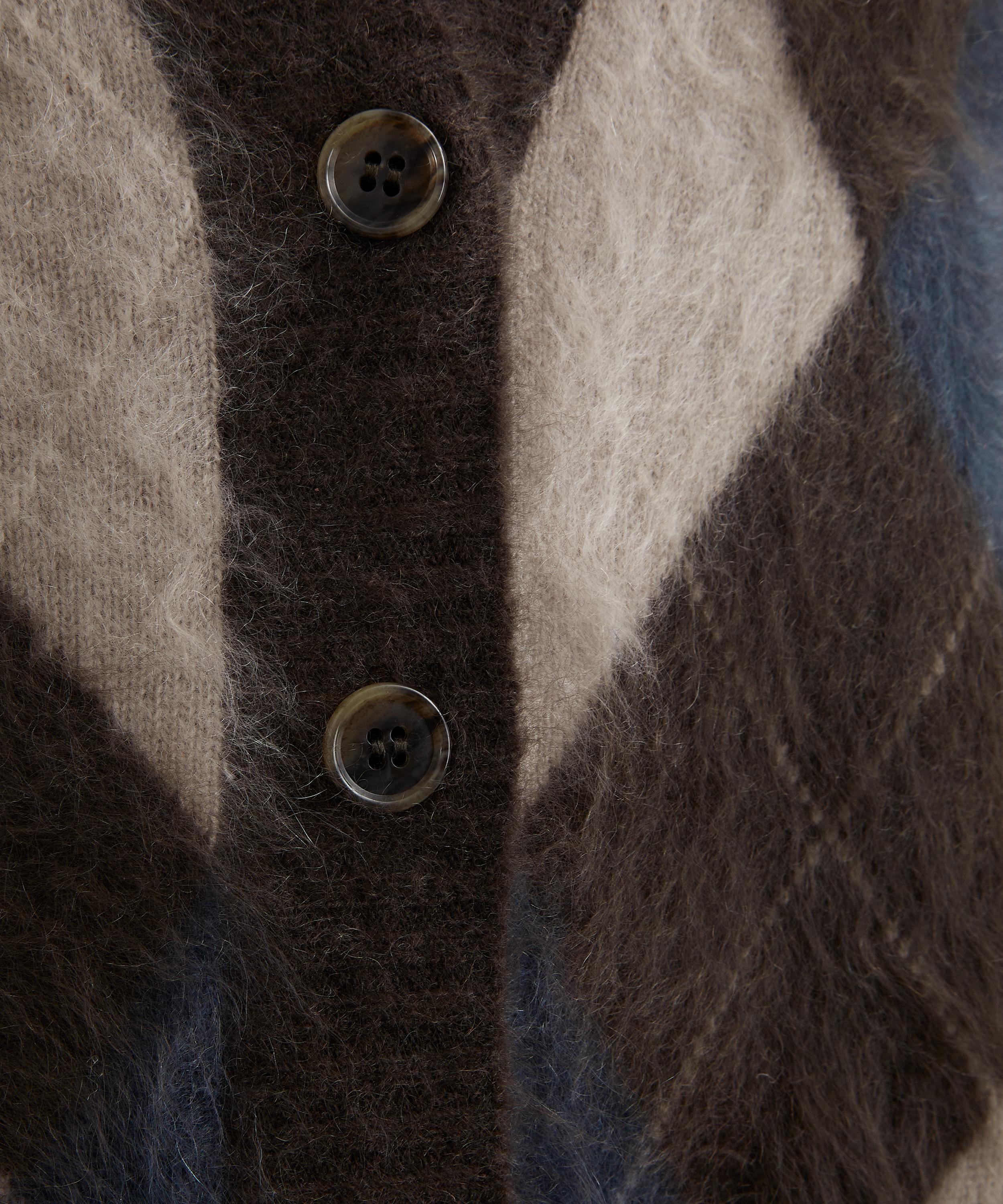 LISA YANG - Elaria Argyle Brushed Cashmere Cardigan image number 4