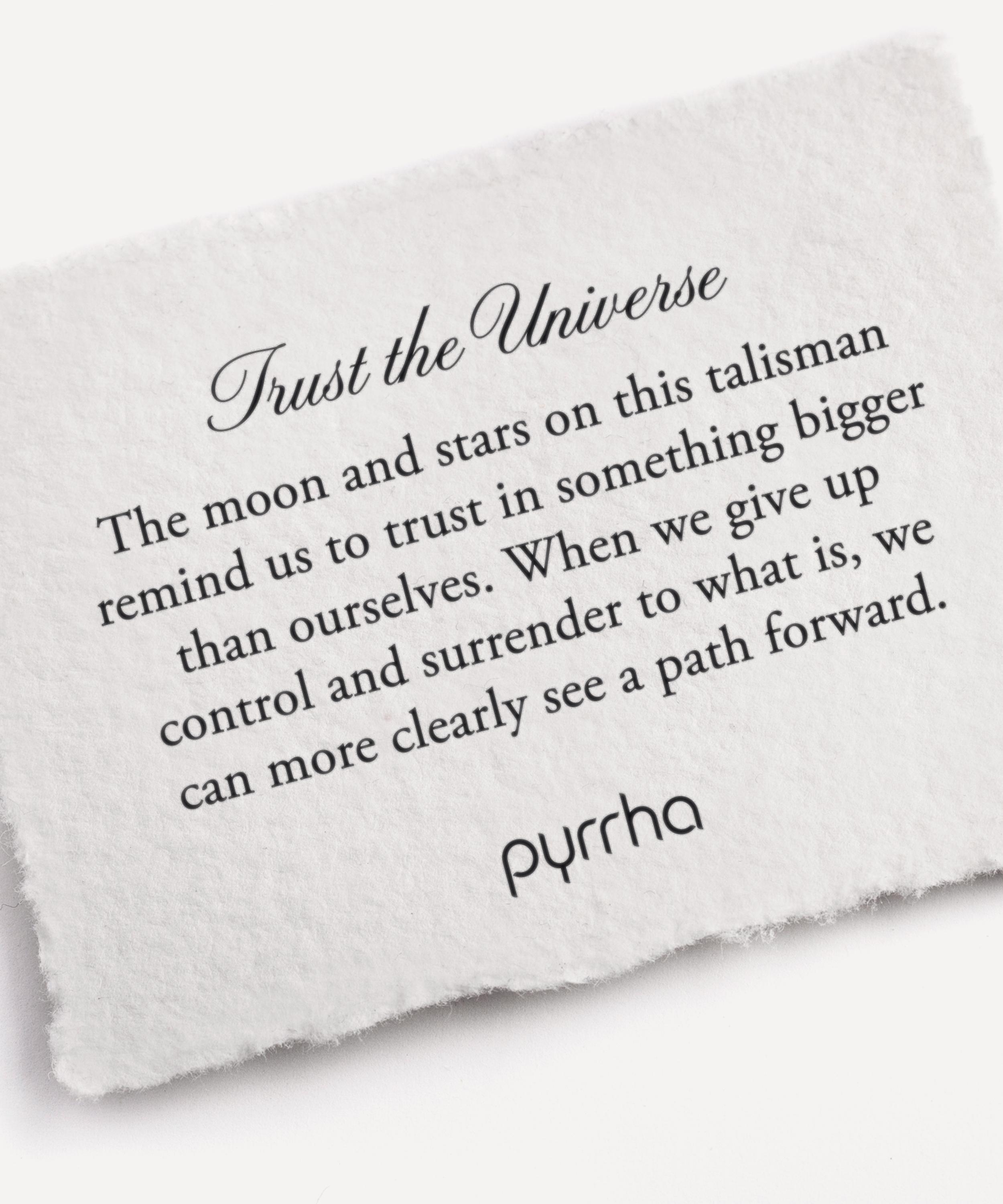 Pyrrha - Sterling Silver Trust the Universe Pendant Necklace image number 4